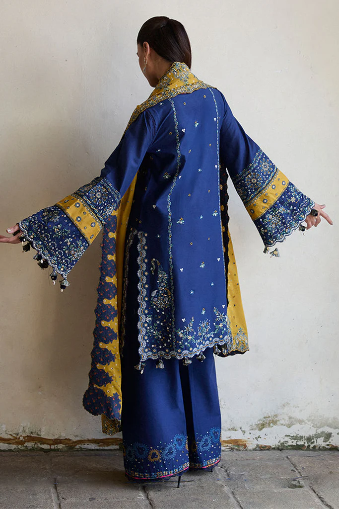 Hussain Rehar Unstitched 3 Piece Luxury Lawn Suit-Riviera - Image 5