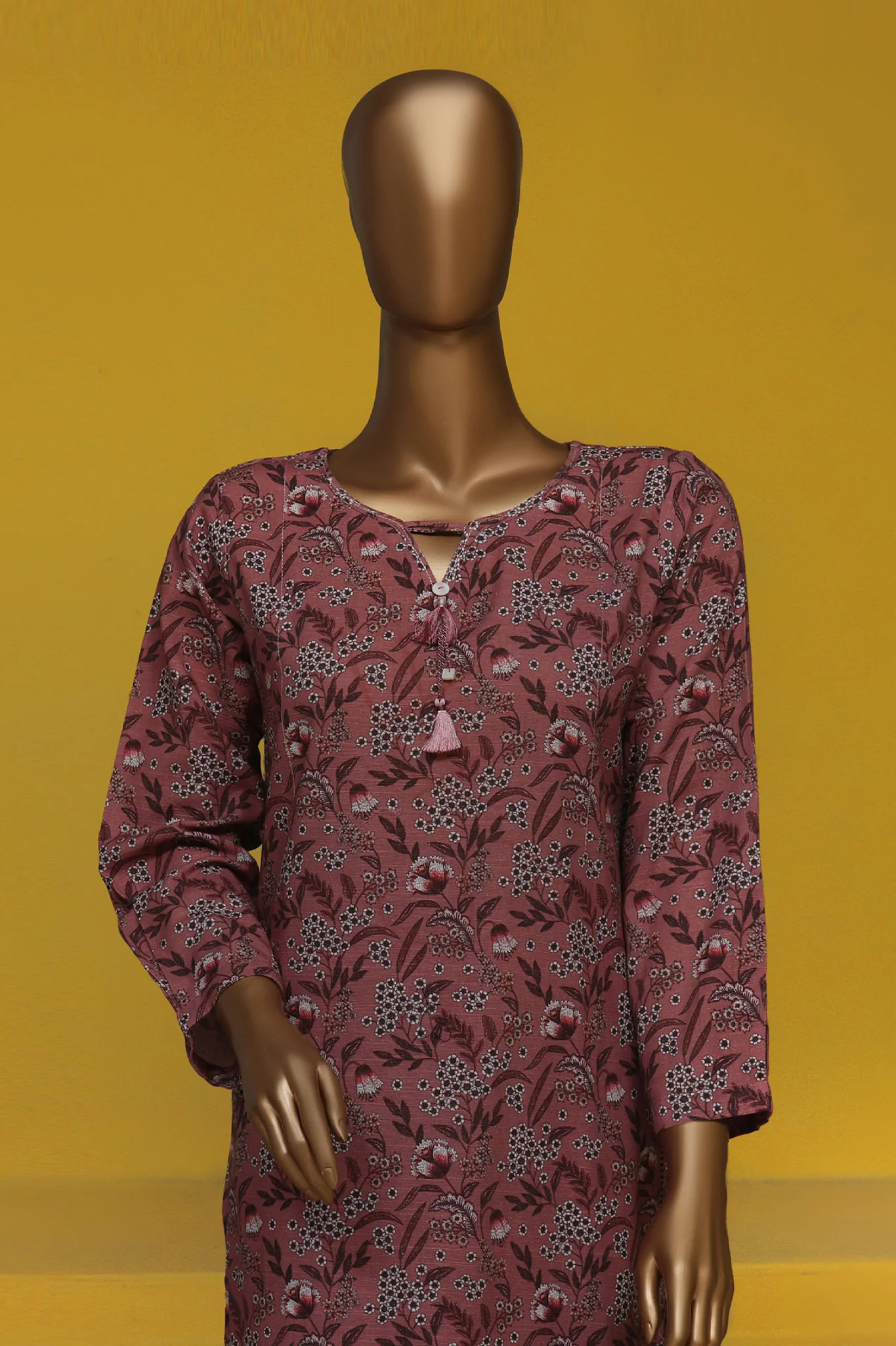 HZ Basics Stitched 2 Piece Co Ords Printed Khaddar Vol-02 Suit-KPC-910 - Image 2