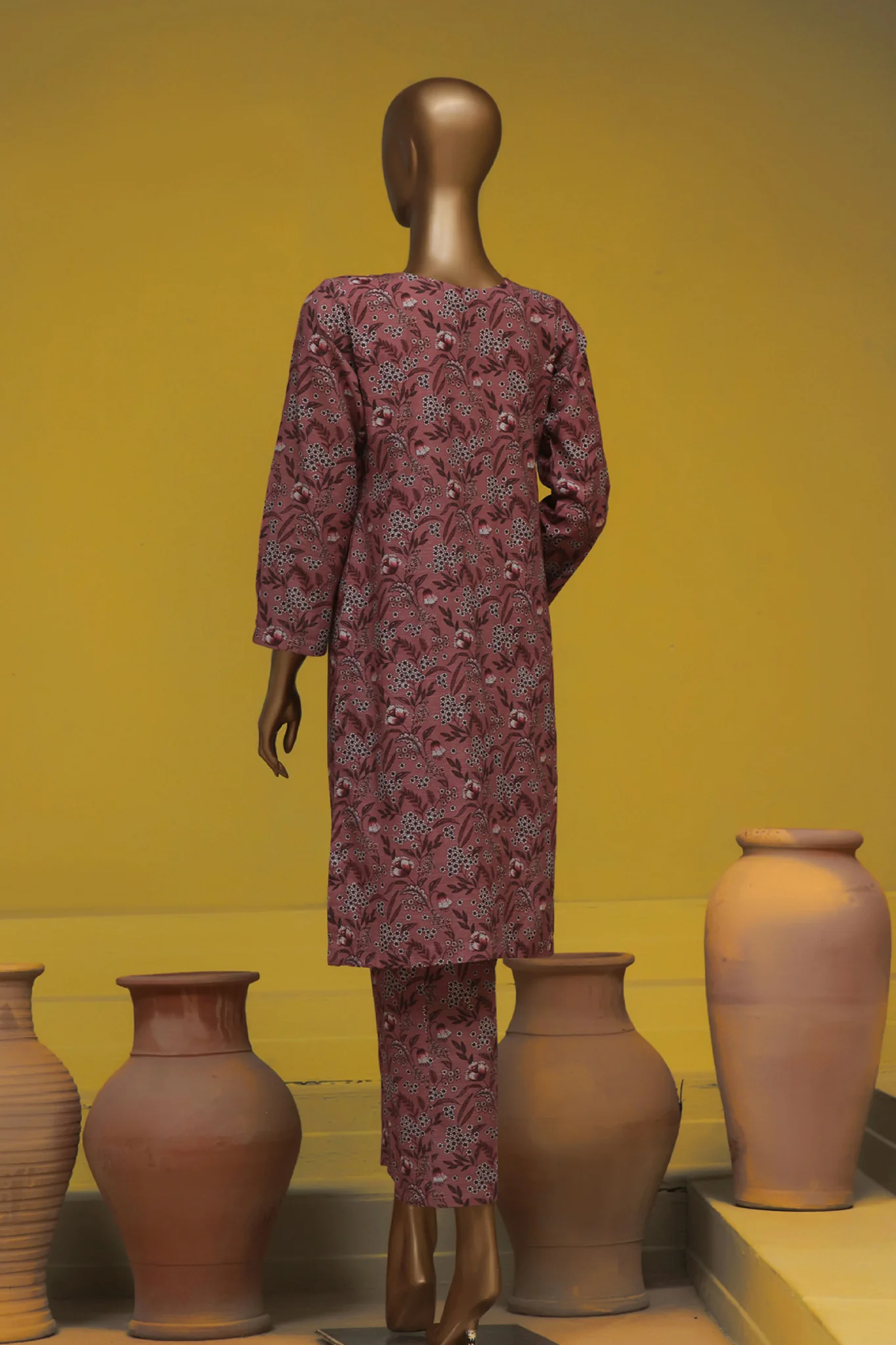 HZ Basics Stitched 2 Piece Co Ords Printed Khaddar Vol-02 Suit-KPC-910 - Image 3