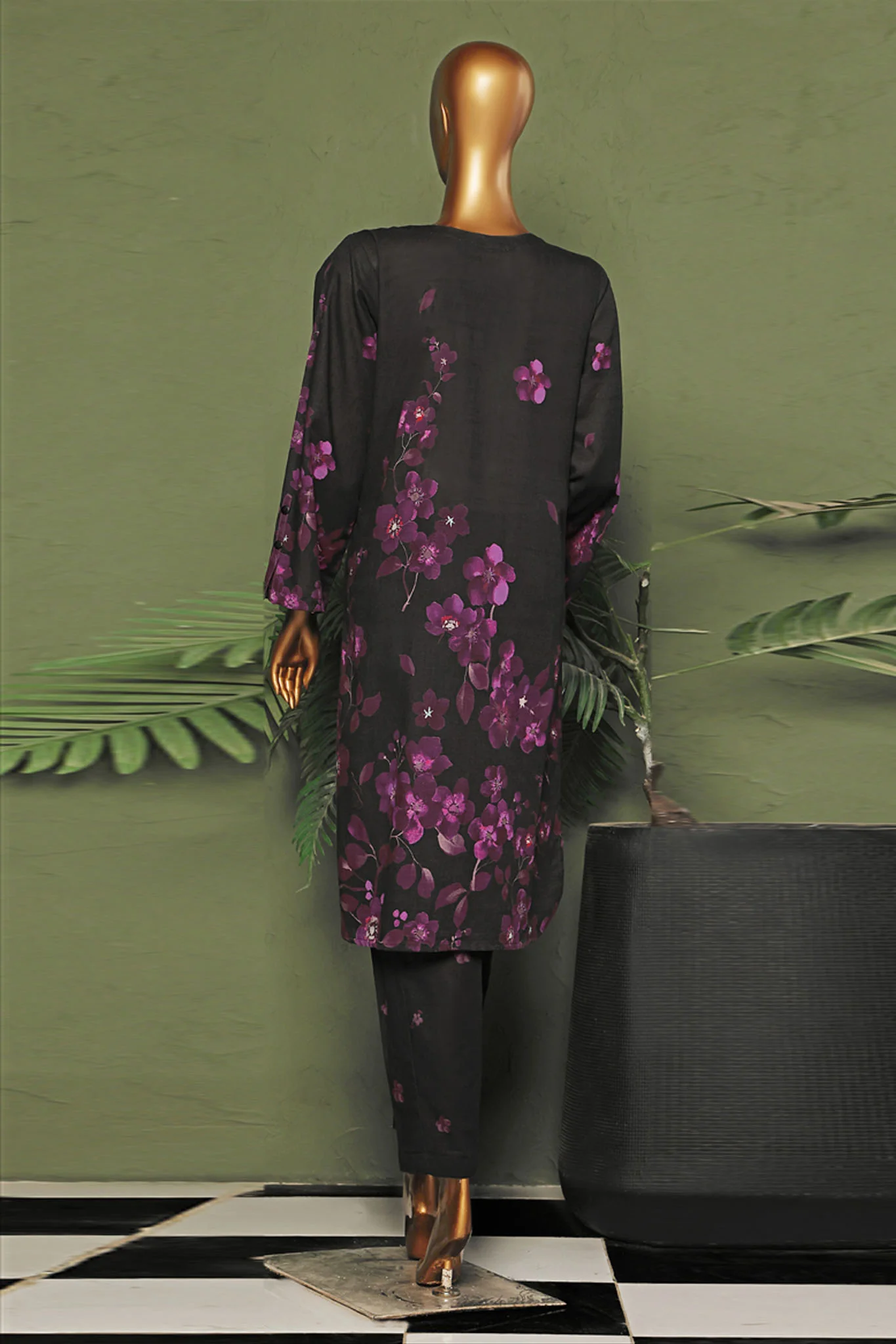 HZ Basics Stitched 2 Piece Co Ords Printed Khaddar Vol-03 Suit-KP-116 - Image 3