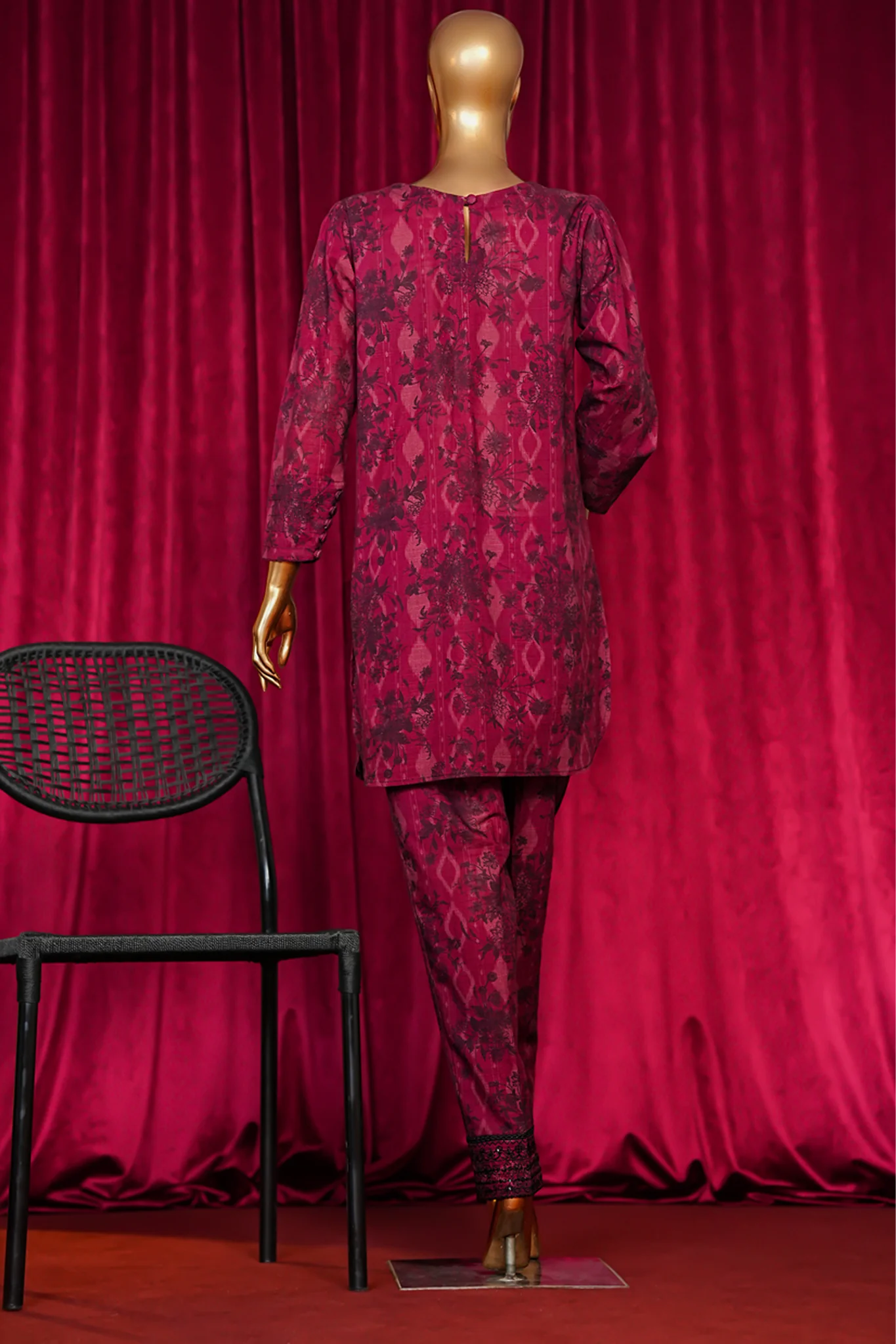 HZ Co Ords Stitched Blooming Winter Khaddar Suit-KPE-111 - Image 3