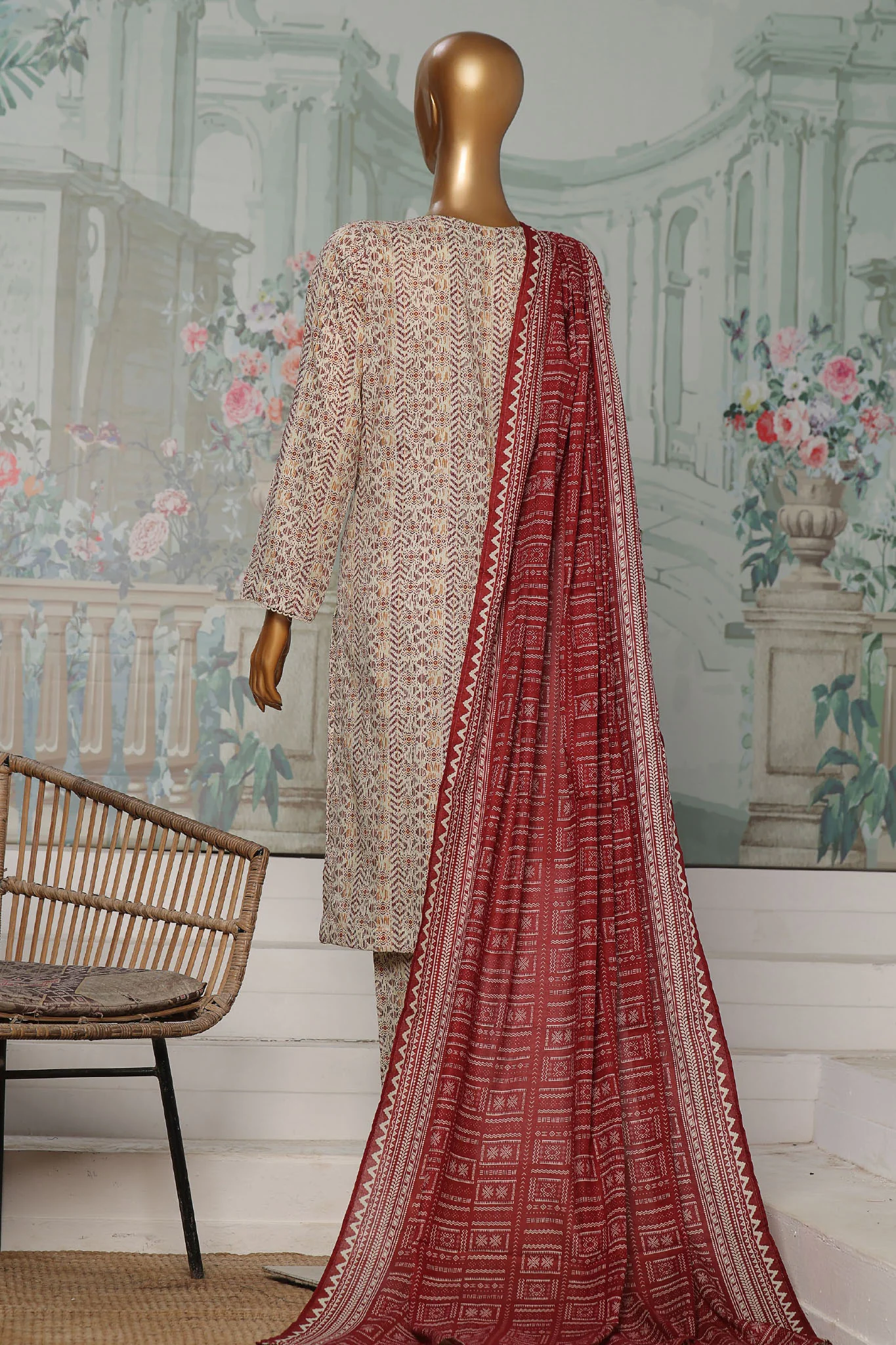 HZ Platinum Unstitched 3 Piece Co Ords Autumn Suit-PCC-230-A - Image 3