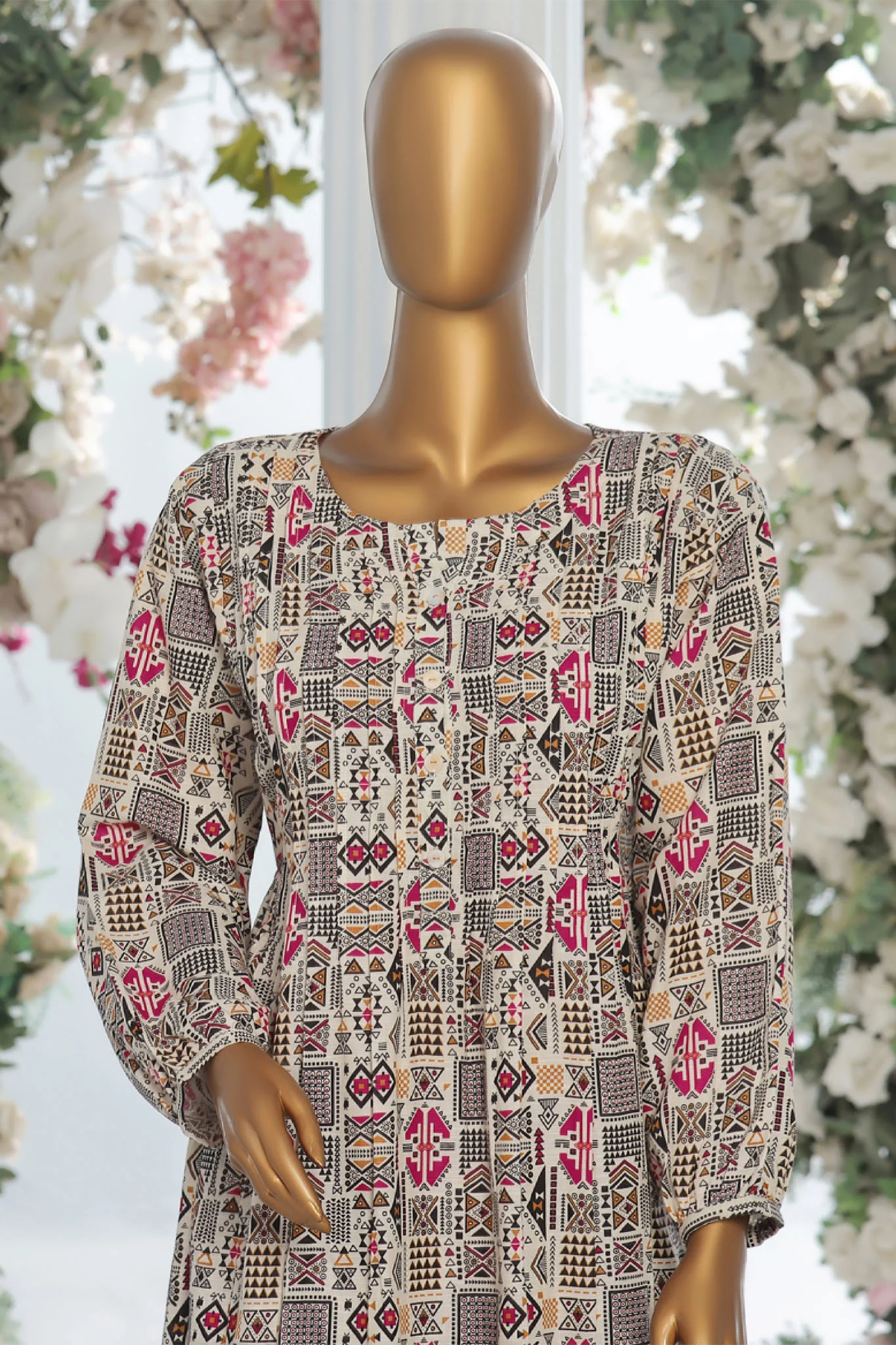 HZ Prints Stitched 2 Piece Co Ords Printed Khaddar Frocks Vol-02 Suit-KPC-922 - Image 2