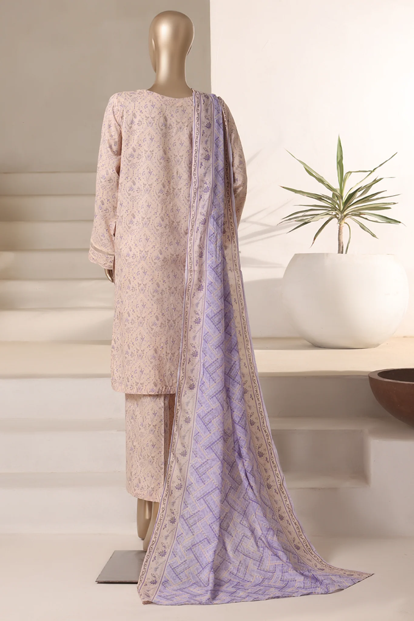 Rozaana by Hz Stitched 3 Piece Cambric Suit-CAP-3P-808 - Image 3