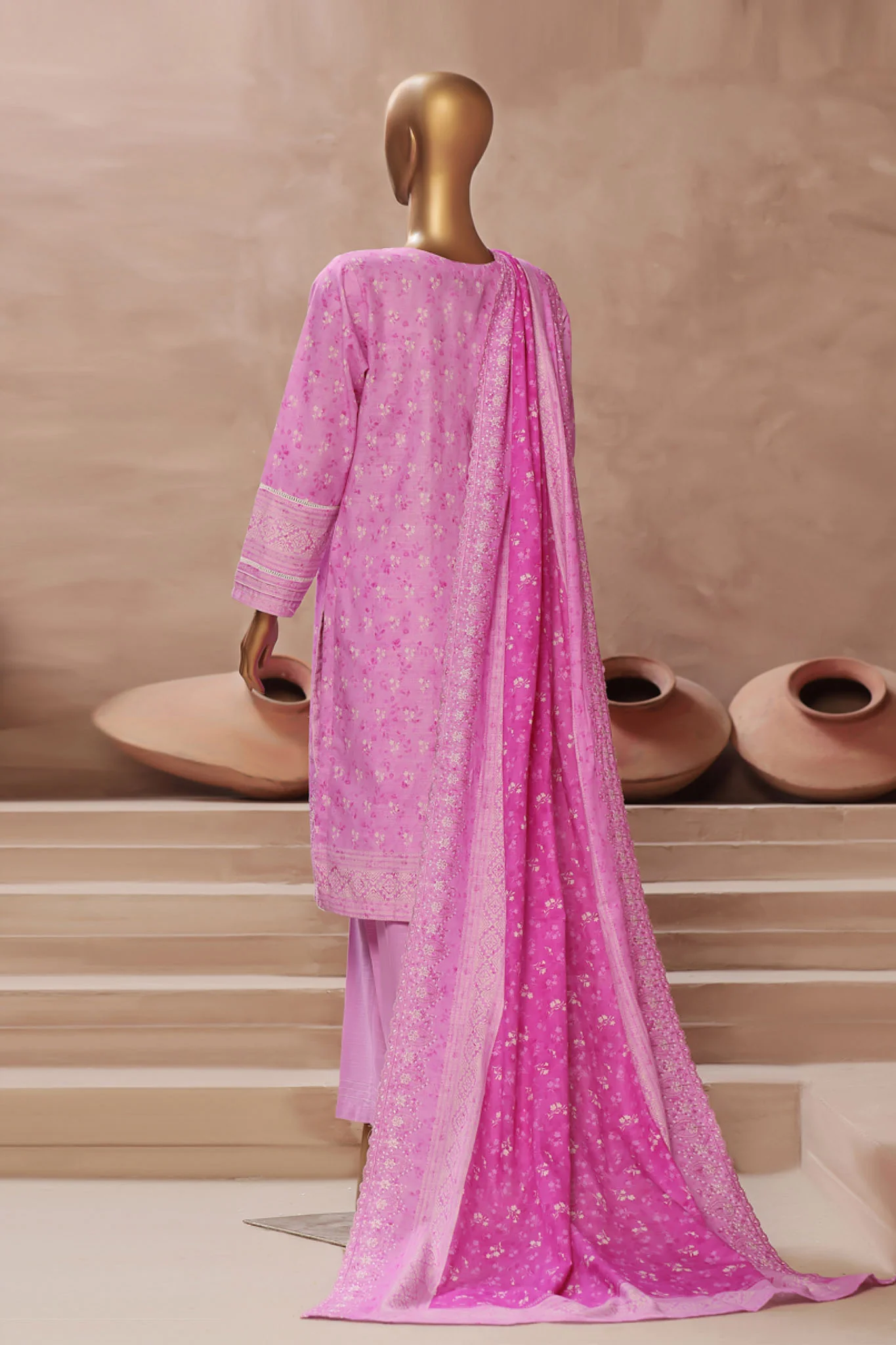 HZ Stitched 3 Piece Emb Khaddar Vol-02 Suit-KE-901 - Image 3