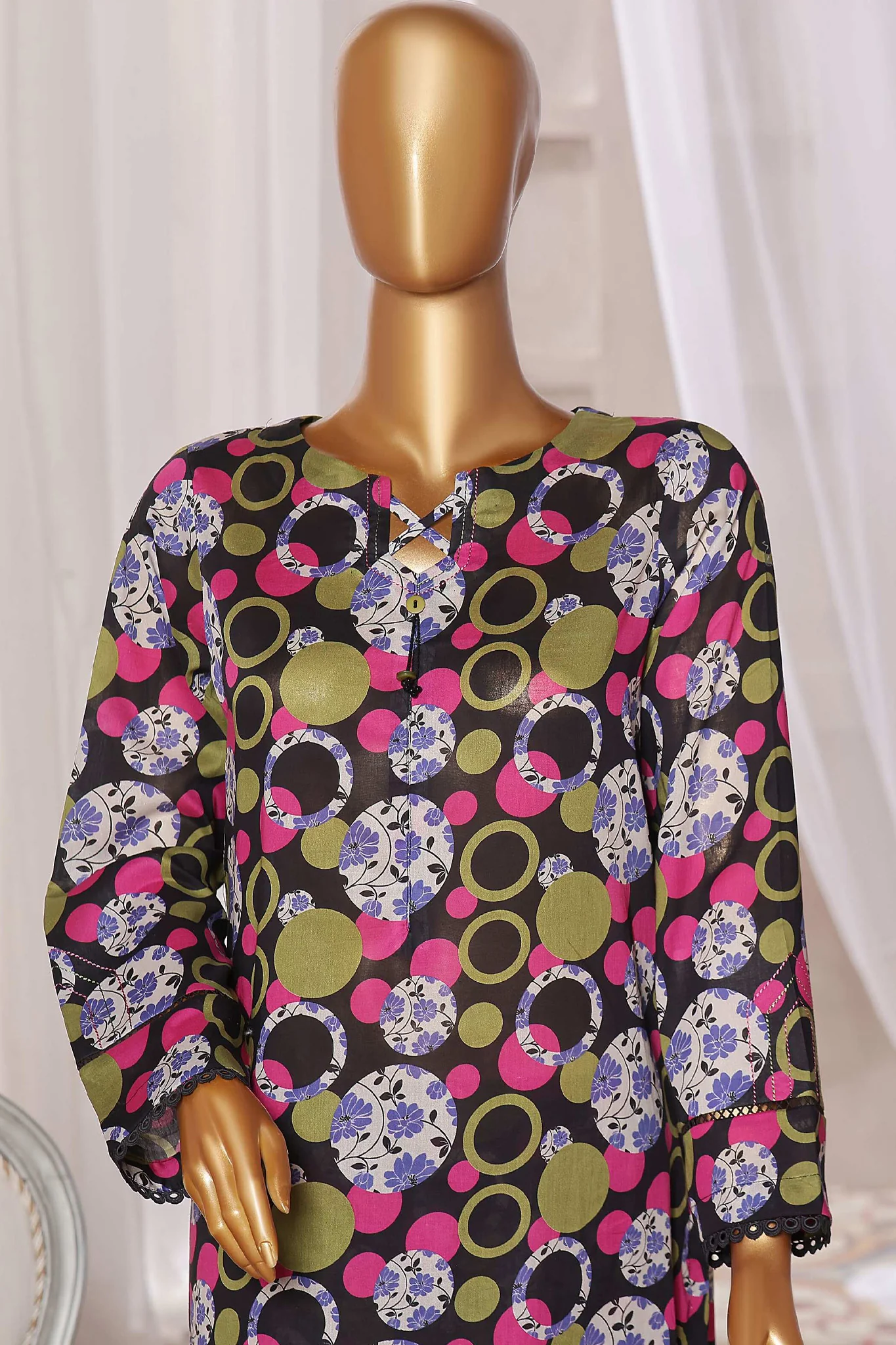 HZ Unstitched 2 Piece Co Ords Mid Summer Printed Lawn Suit-MSC-1056 - Image 2