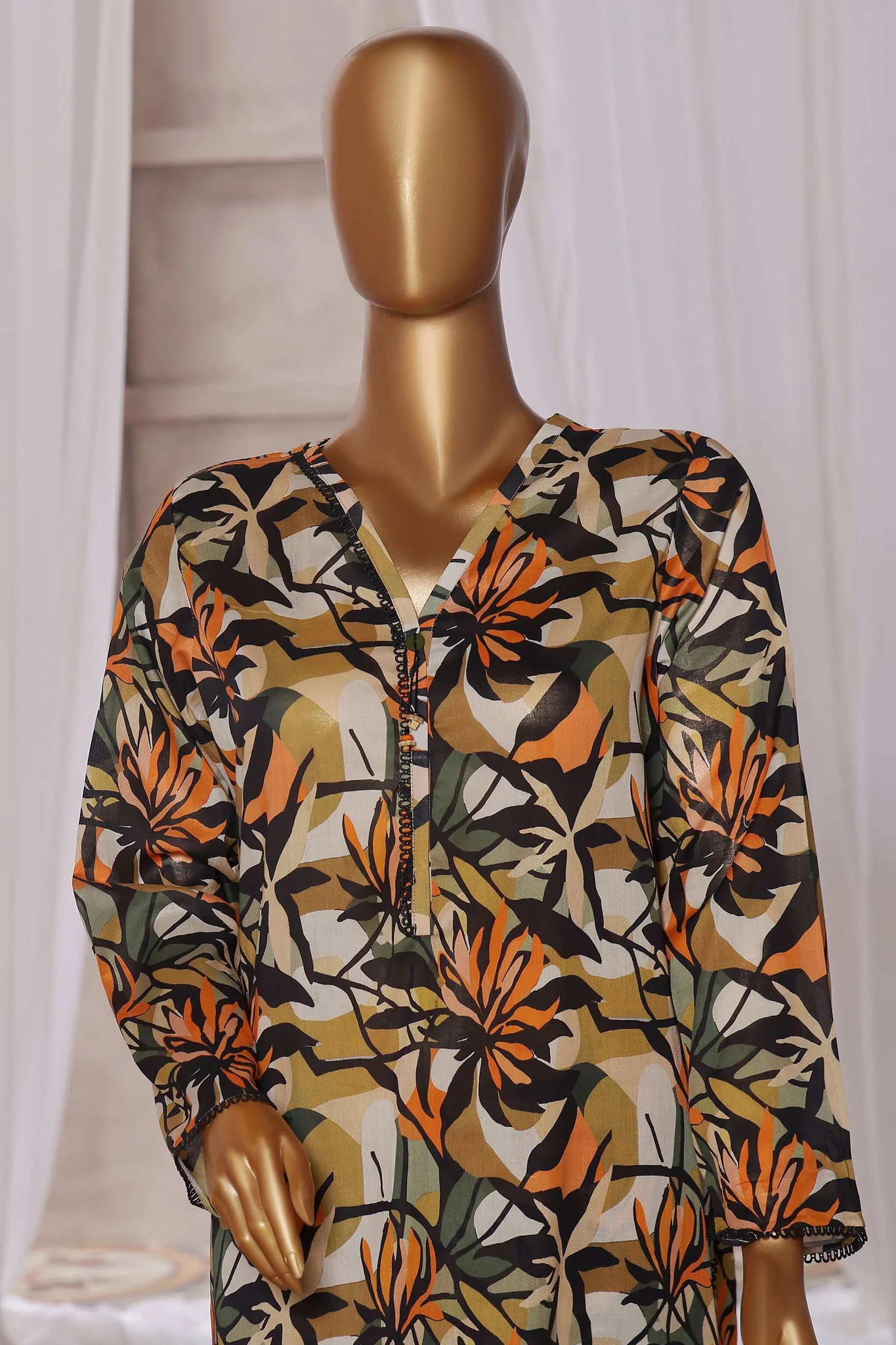 HZ Unstitched 2 Piece Co Ords Mid Summer Printed Lawn Suit-MSC-1060 - Image 2
