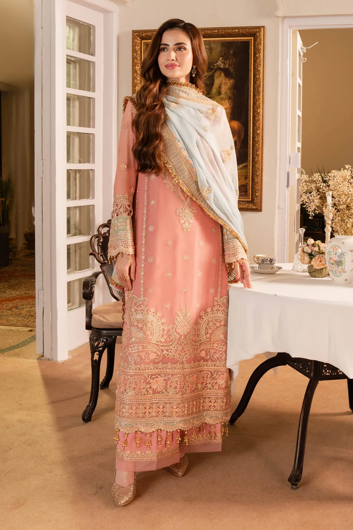 Noor Jahan By Imrozia Unstitched 3 Piece Luxury Chiffon Suit-I-207 Dilkash - Image 4