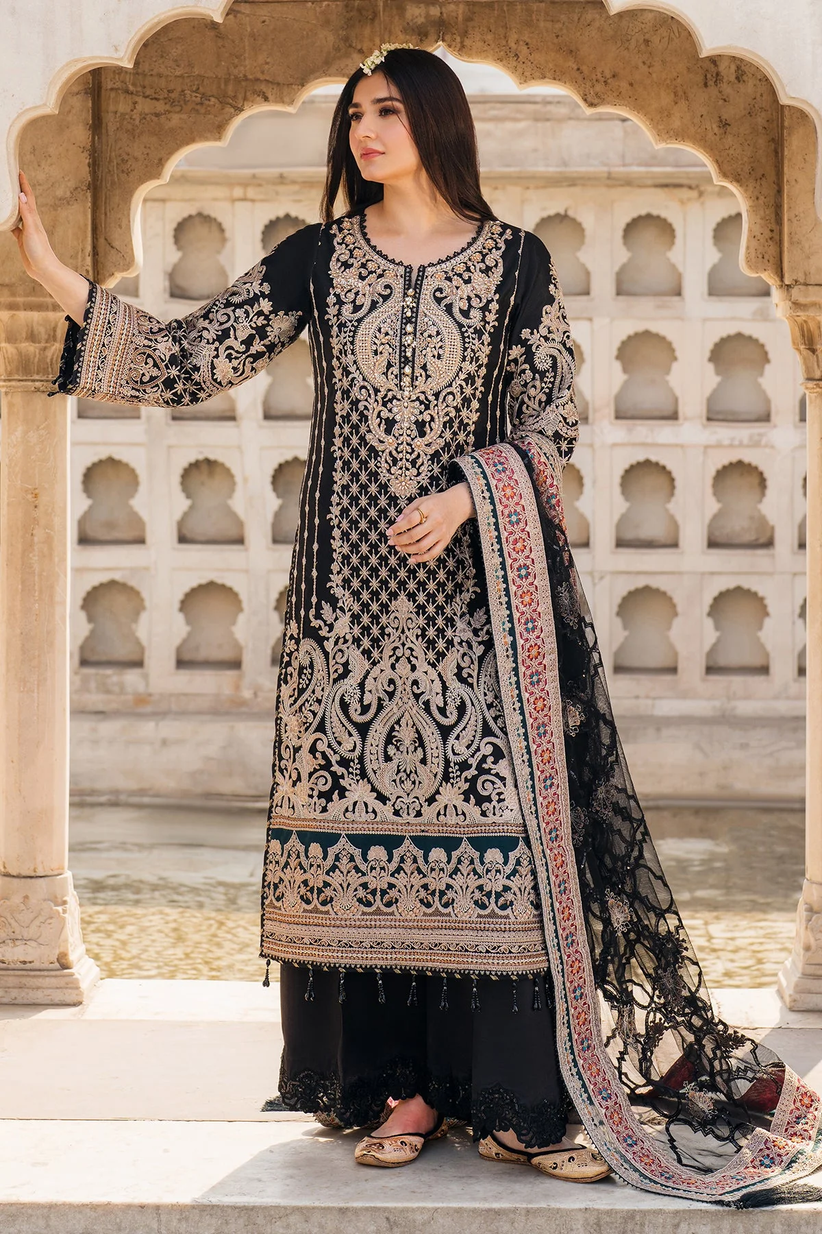 Meeras By Imrozia Serene Unstitched 3 Piece Luxury Formals Suit-I-222 AQIQ
