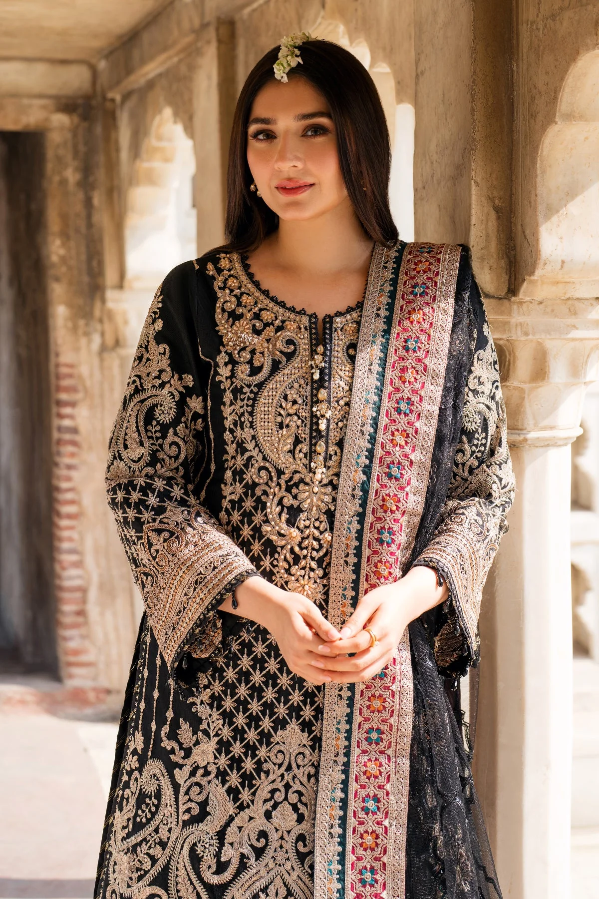 Meeras By Imrozia Serene Unstitched 3 Piece Luxury Formals Suit-I-222 AQIQ - Image 3