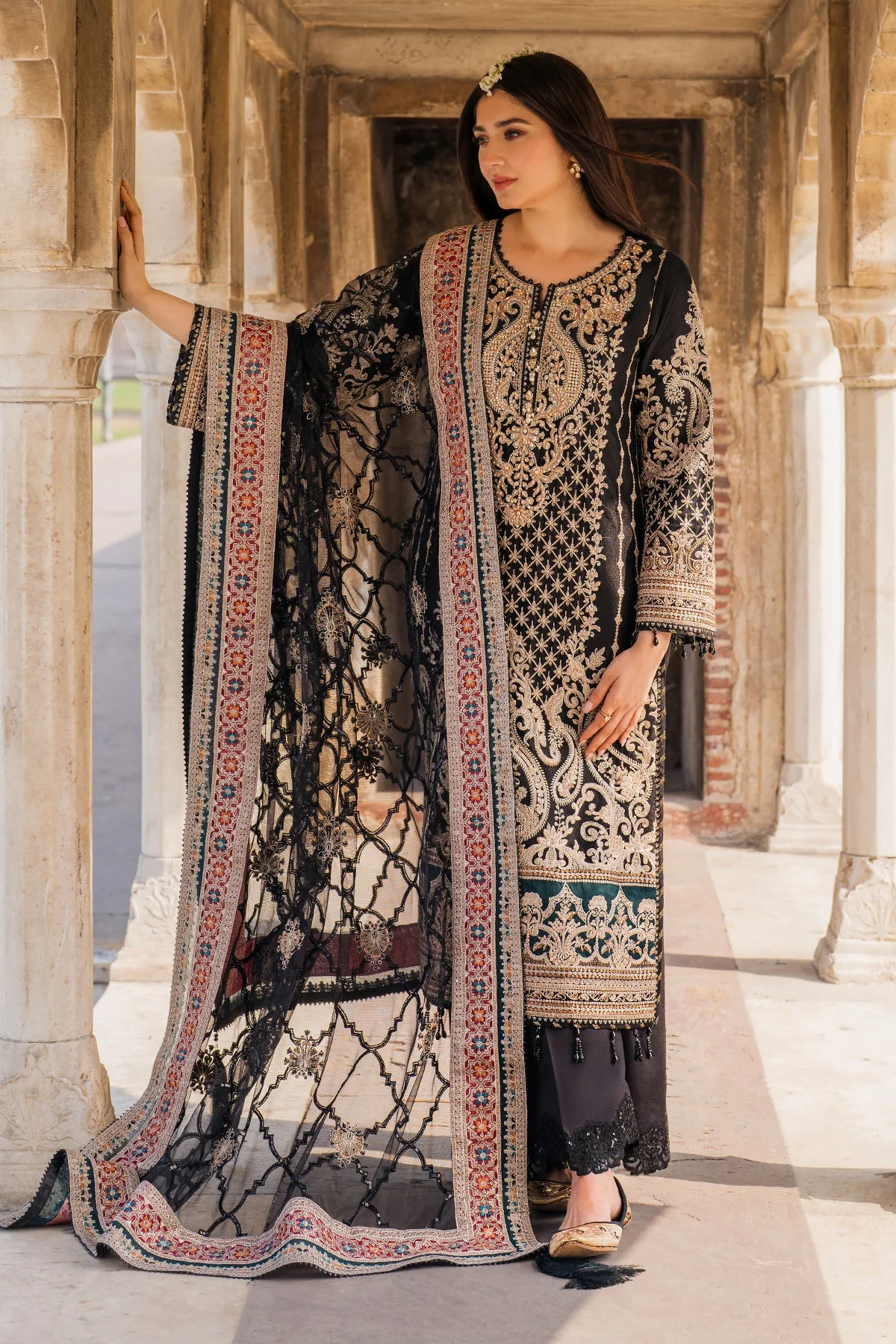 Meeras By Imrozia Serene Unstitched 3 Piece Luxury Formals Suit-I-222 AQIQ - Image 4