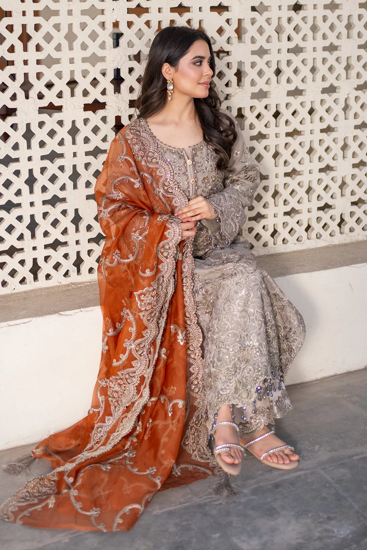 Meeras By Imrozia Serene Unstitched 3 Piece Luxury Formals Suit-I-227 MISR - Image 2