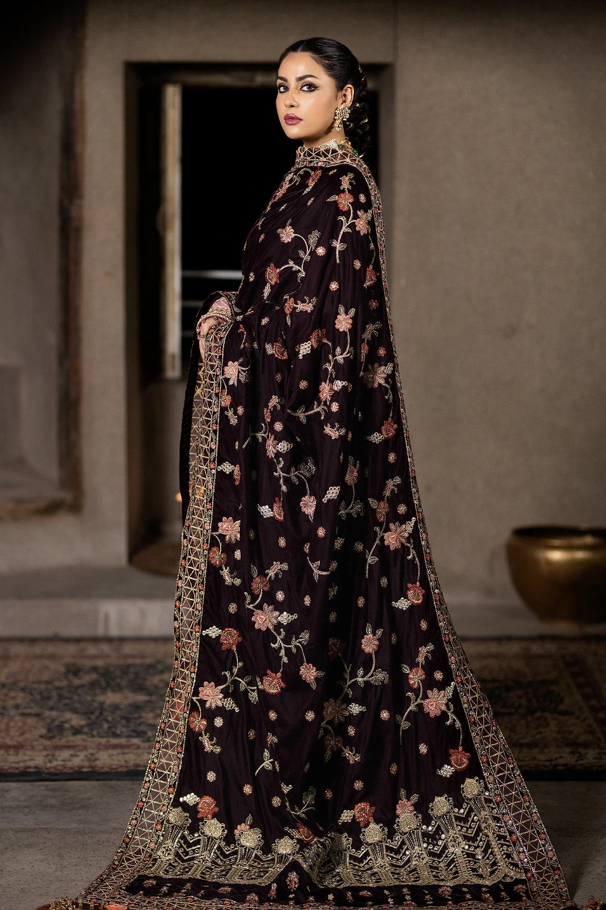 Imrozia Serene Velvet Shawl Suit-ISS - 02 - Image 2
