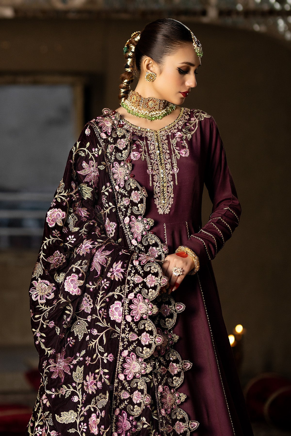 Imrozia Serene Velvet Shawl Suit-ISS - 08 - Image 3