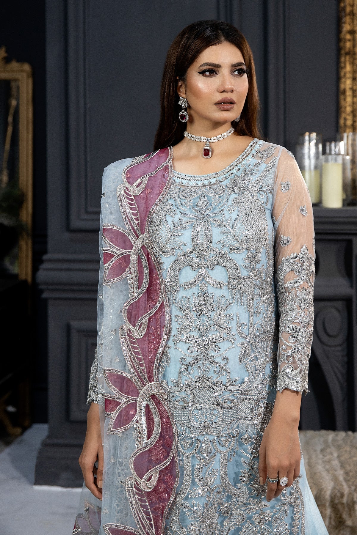 Andaaz E Khaas By Imrozia Unstitched 3 Piece Formals Suit-IB-46 Azeen - Image 7