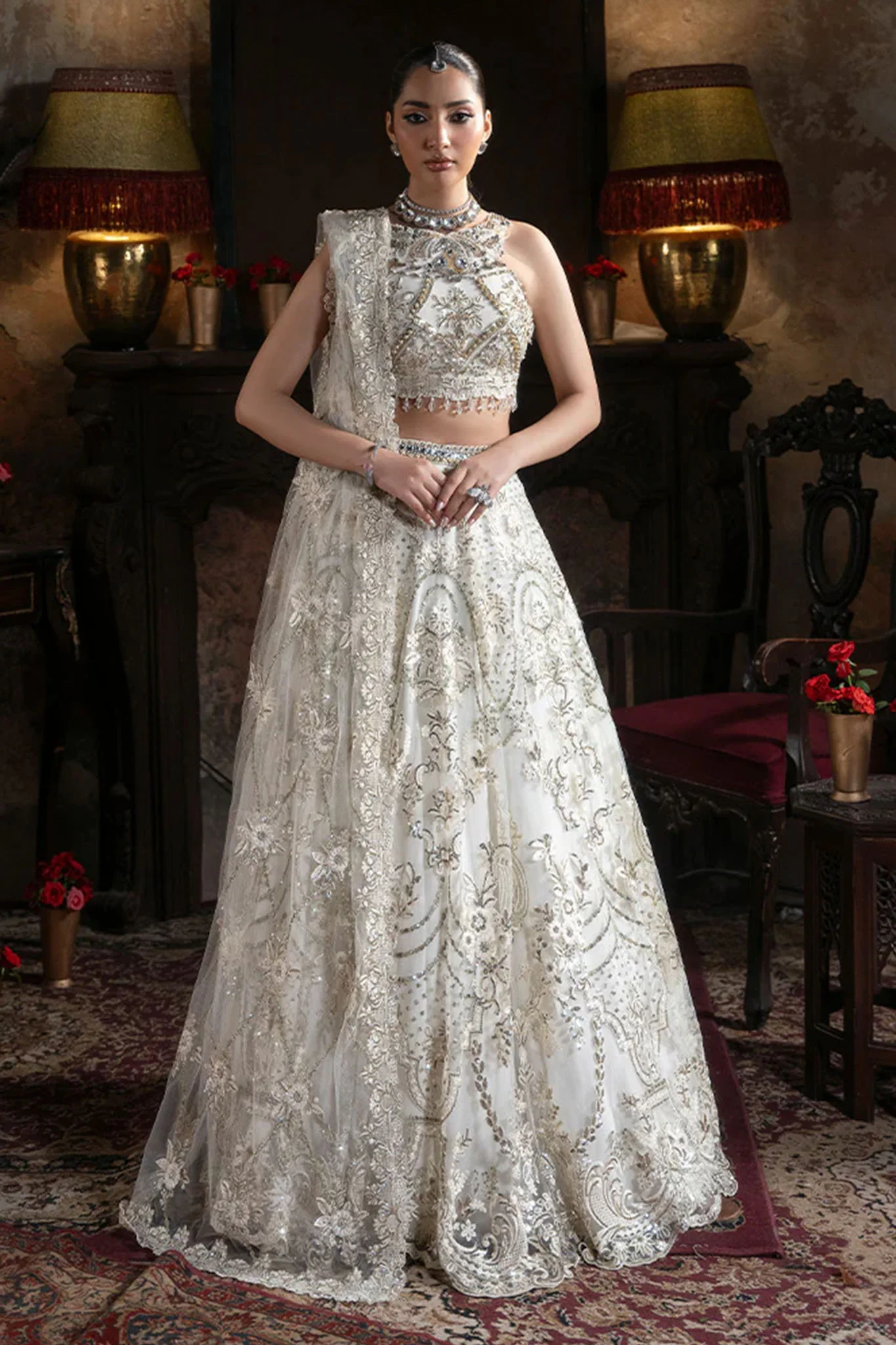 Noor E Naaz By Imrozia Serene Unstitched 3 Piece Luxury Bridal Suit-IB-57-Jahanara