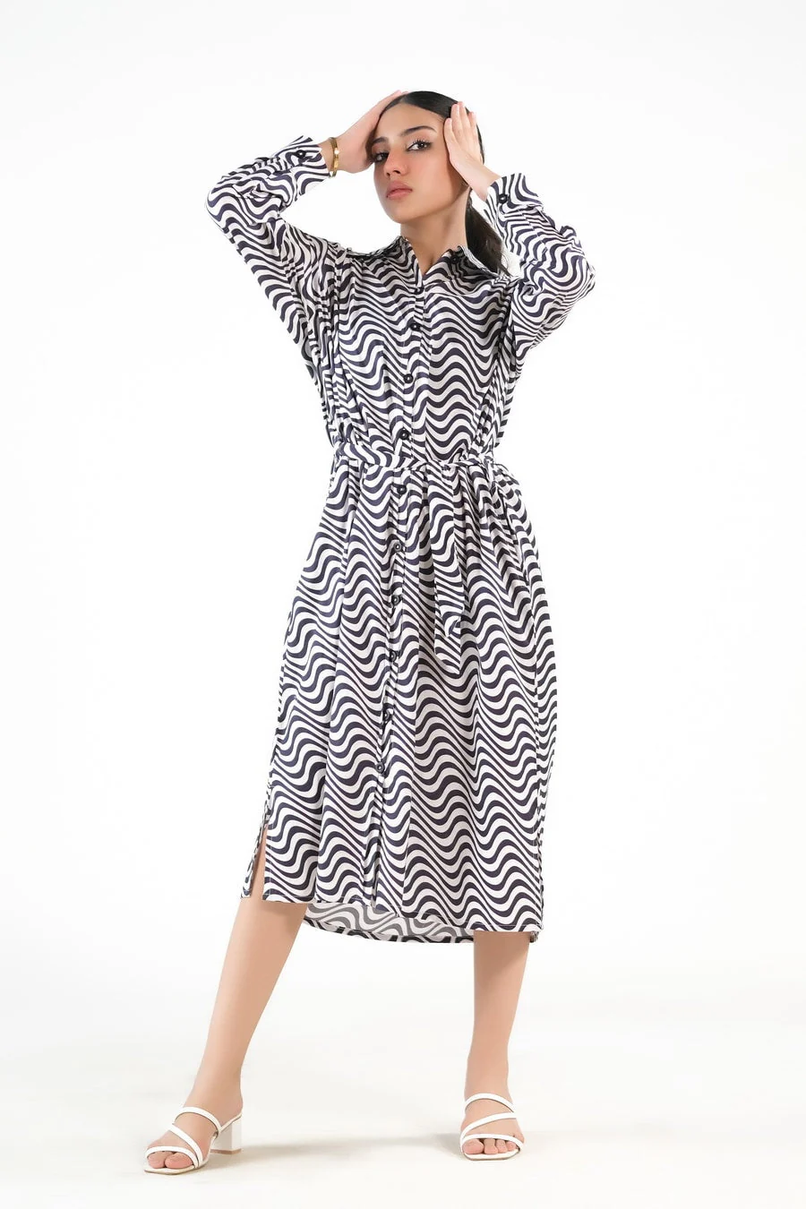 Sprinkles Stitched 1 Piece Summer Shirts Women Suit-Illusion - Cambric - Image 4