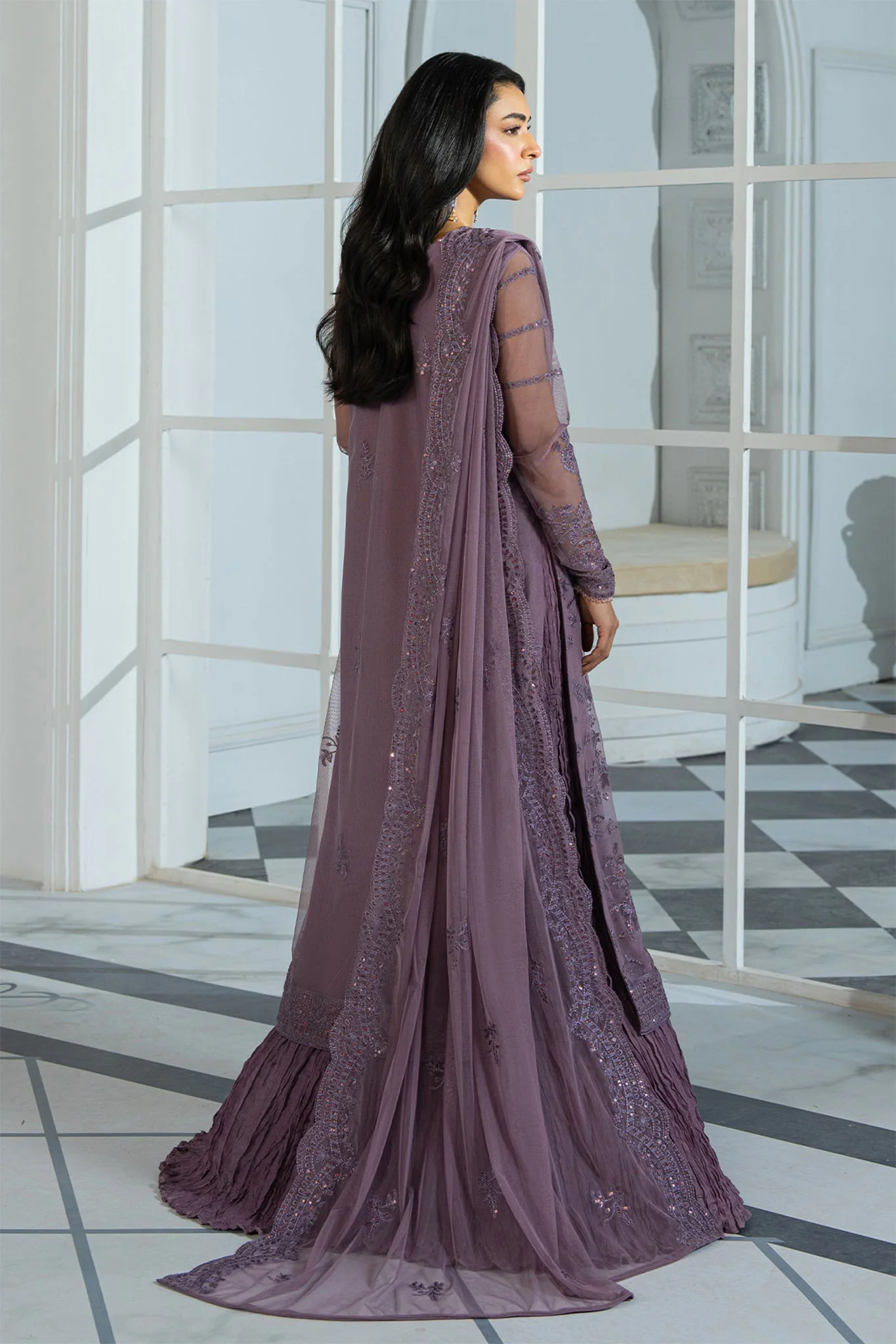 Inara By Zarif Unstitched 3 Piece Formals Suit-ZRI-03-Nisa - Image 3