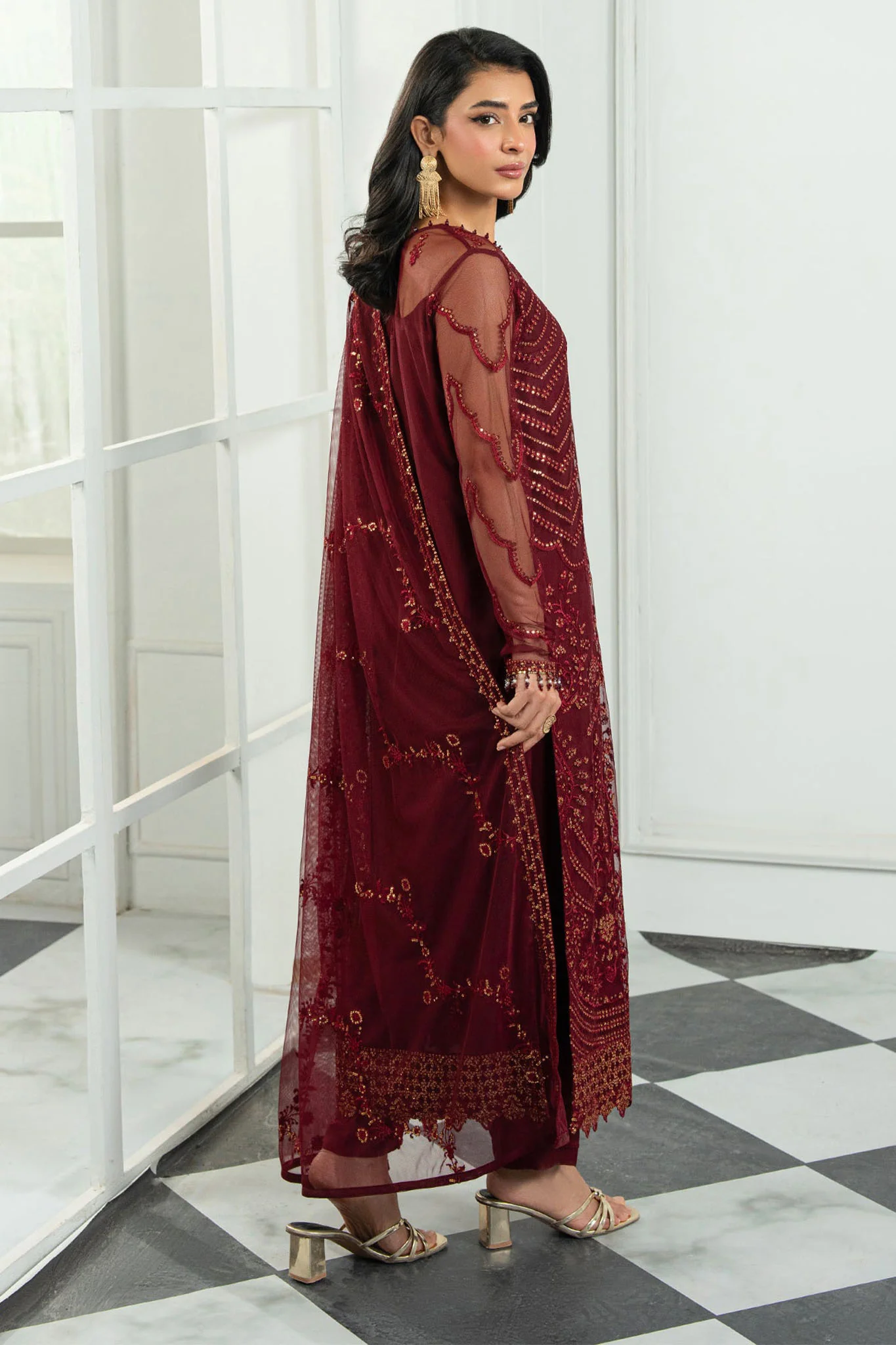 Inara By Zarif Unstitched 3 Piece Formals Suit-ZRI-08-Eymen - Image 3