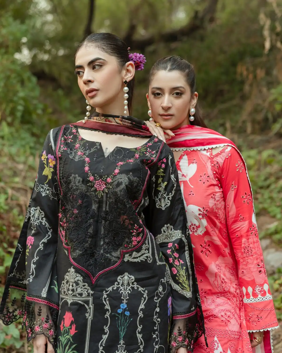 Gul Bahar By Inara Stitched 3 Piece Summer Suit-IXORA DR-11 - Image 3