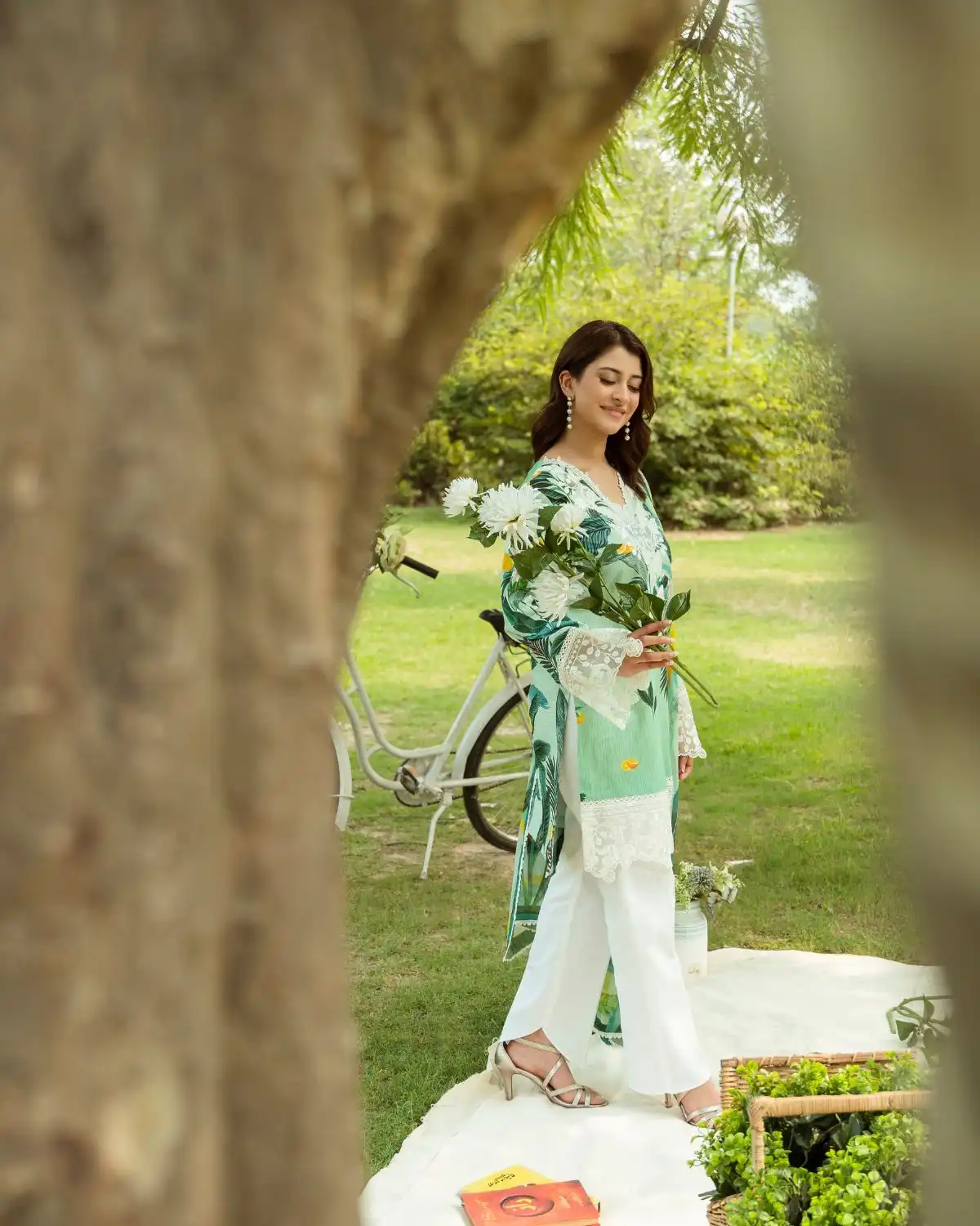 Gul Bahar By Inara Stitched 3 Piece Summer Suit-TROPICAL GARGEN DR-05 - Image 5