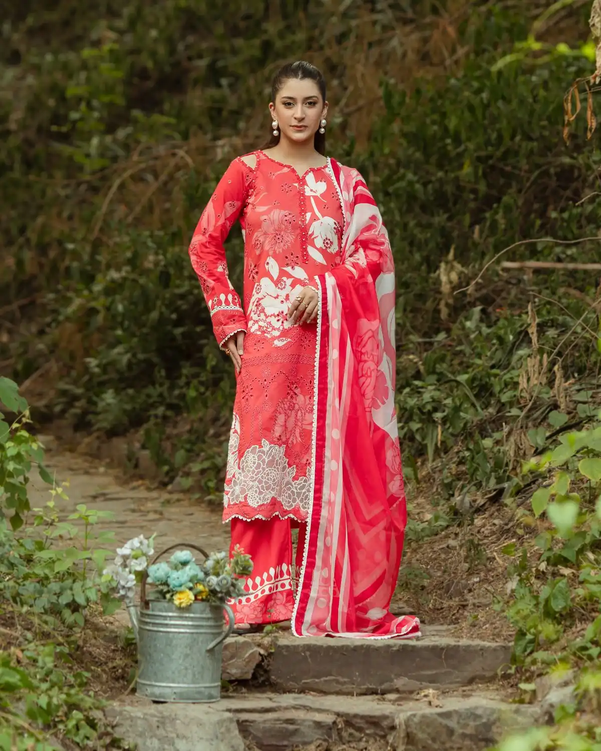 Gul Bahar By Inara Stitched 3 Piece Summer Suit-AZALEA DR-06 - Image 7