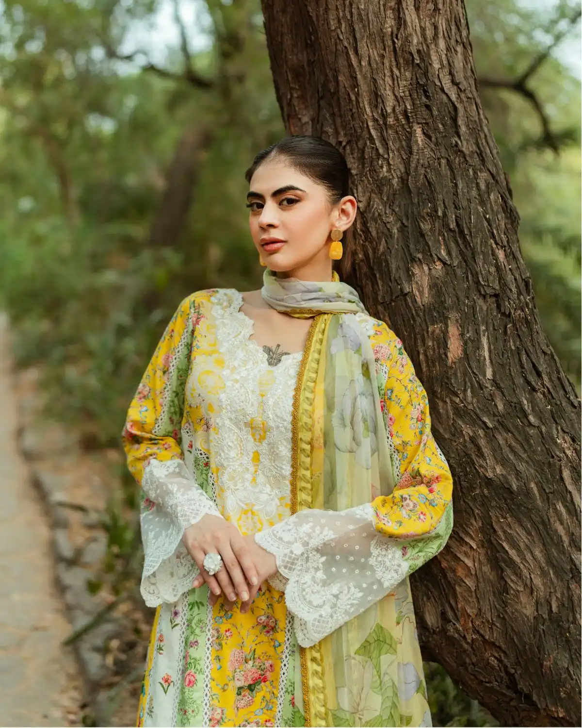 Gul Bahar By Inara Stitched 3 Piece Summer Suit-CANNA DR-07 - Image 4