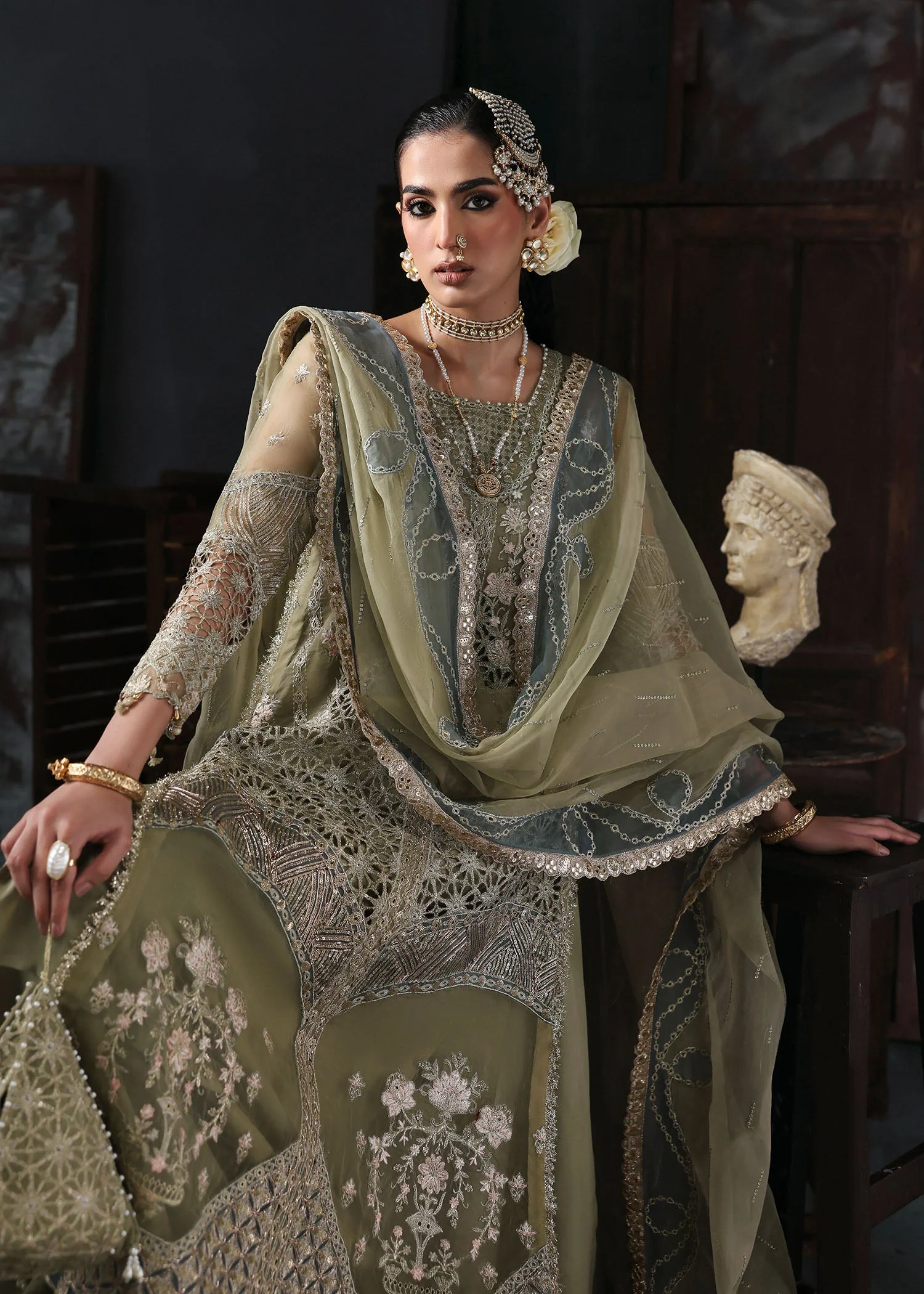 Tara By Sardinia Unstitched 3 Piece Wedding Collection-INARA - Image 2
