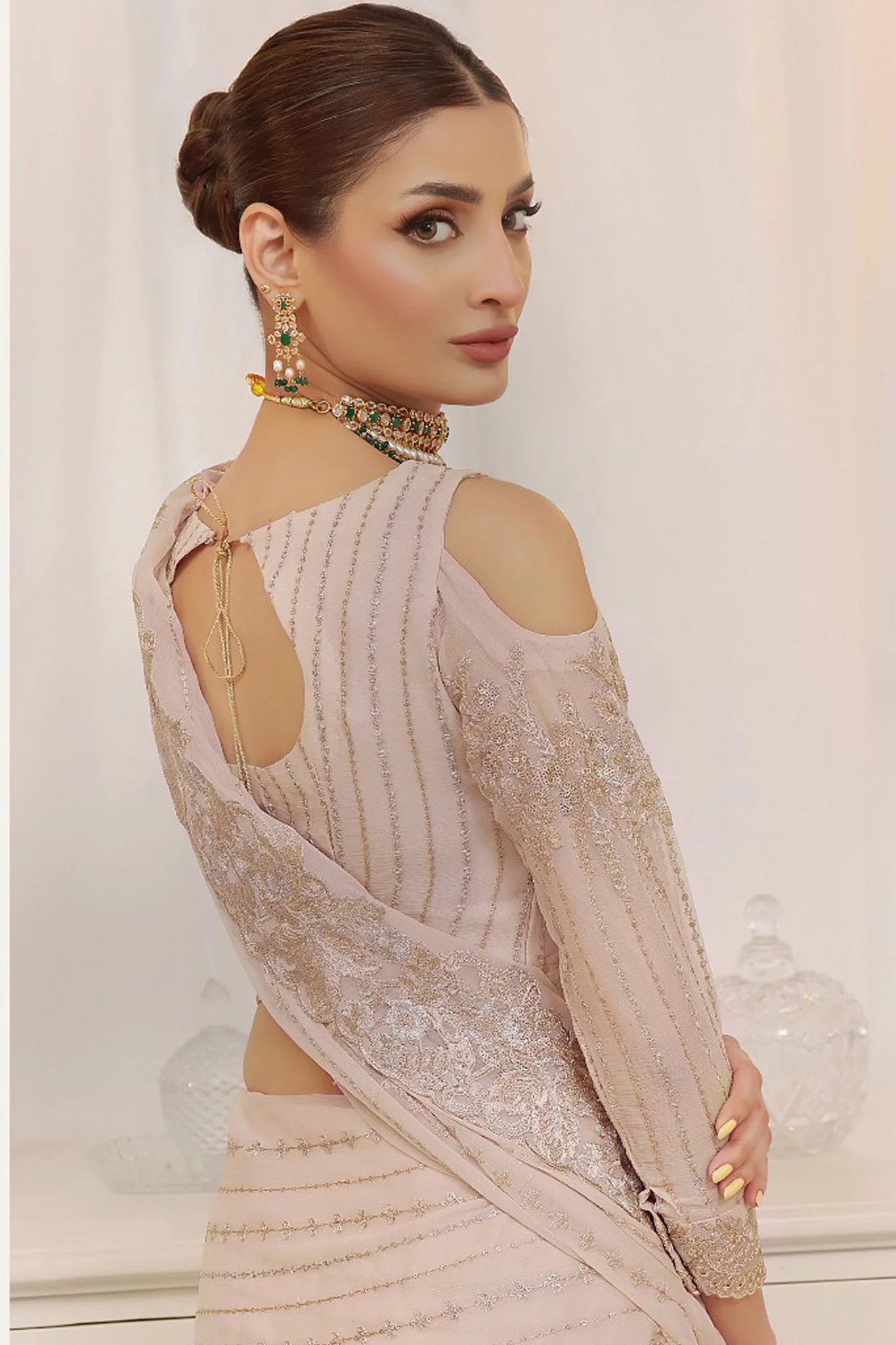 Inaya By Soghat Unstitched 3 Piece Luxury Chiffon Suit-D-05 - Image 4