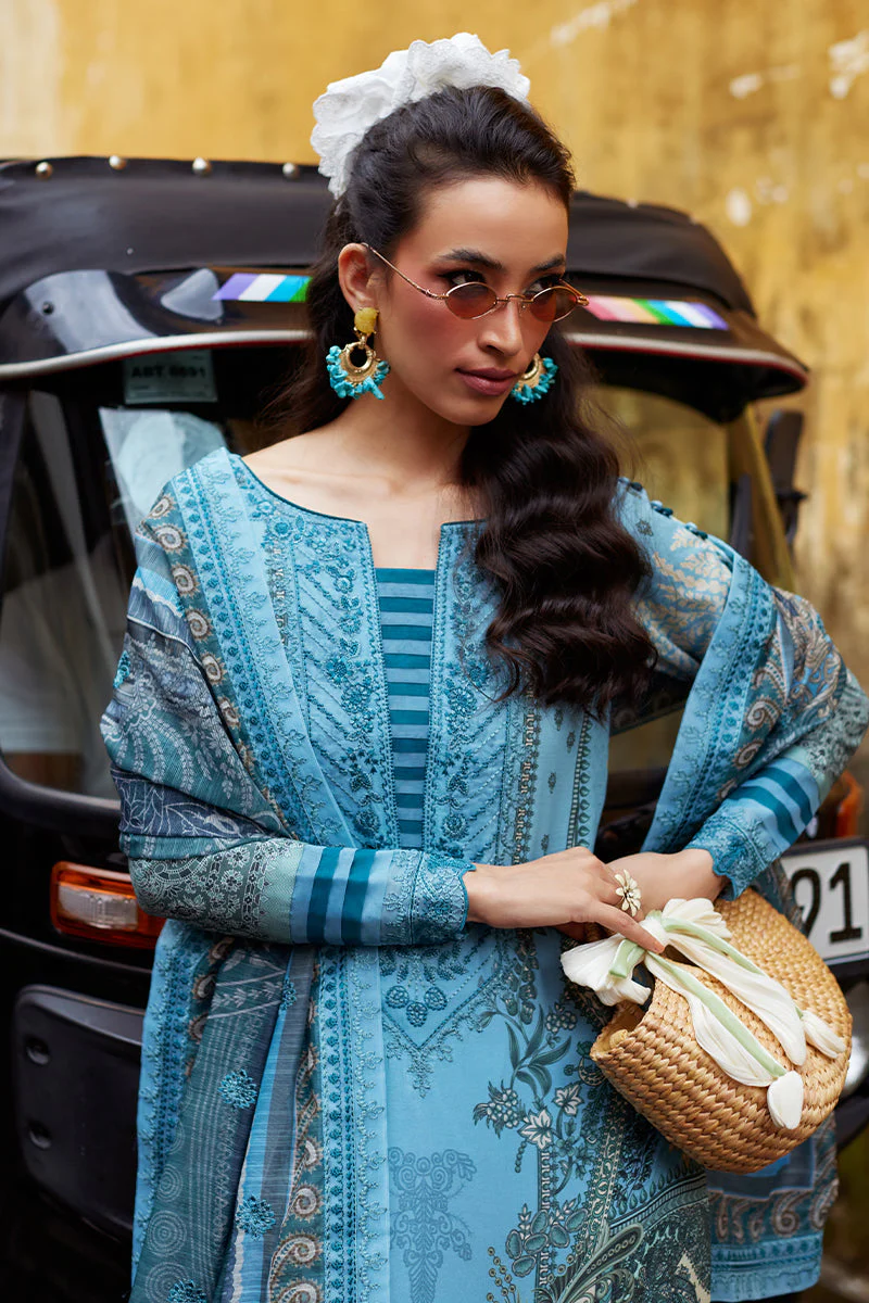 Saffira By Gulaal Unstitched 3 Piece Luxury Lawn Suit-Inayah - Image 4