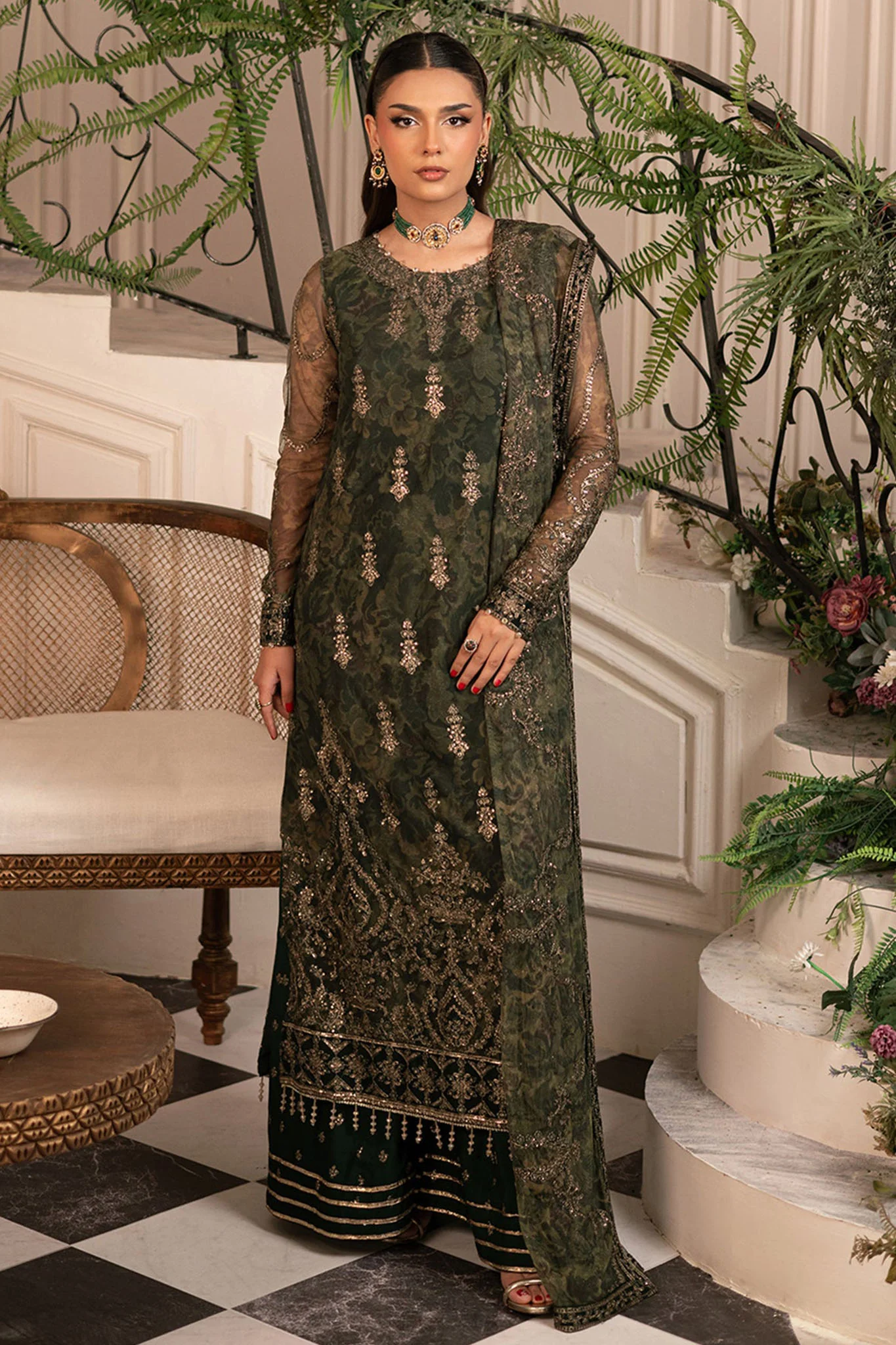 Inayat By Zarif Unstitched 3 Piece Luxury Formals Suit-ZRI-06-Fitoor