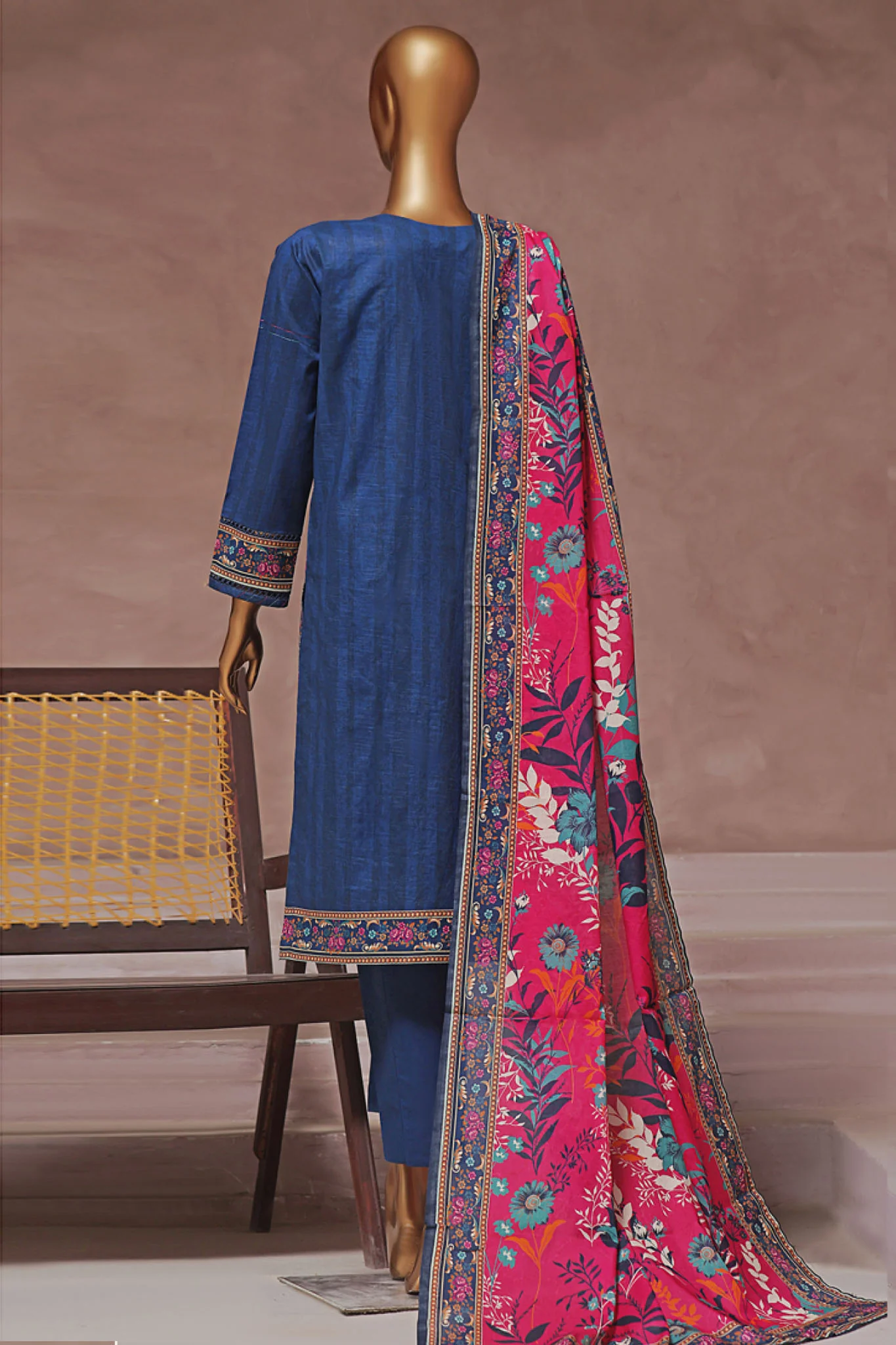 Intermix By HZ Stitched 3 Piece Emb Cambric Series Collection-CPE-122 - Image 3