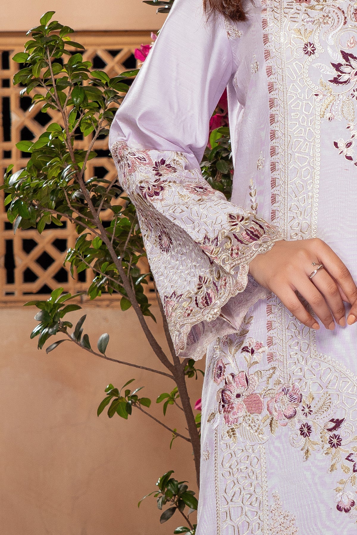 Raya By Imrozia Serene Stitched 3 Piece Winter Suit-IP-118 Eshita - Image 6