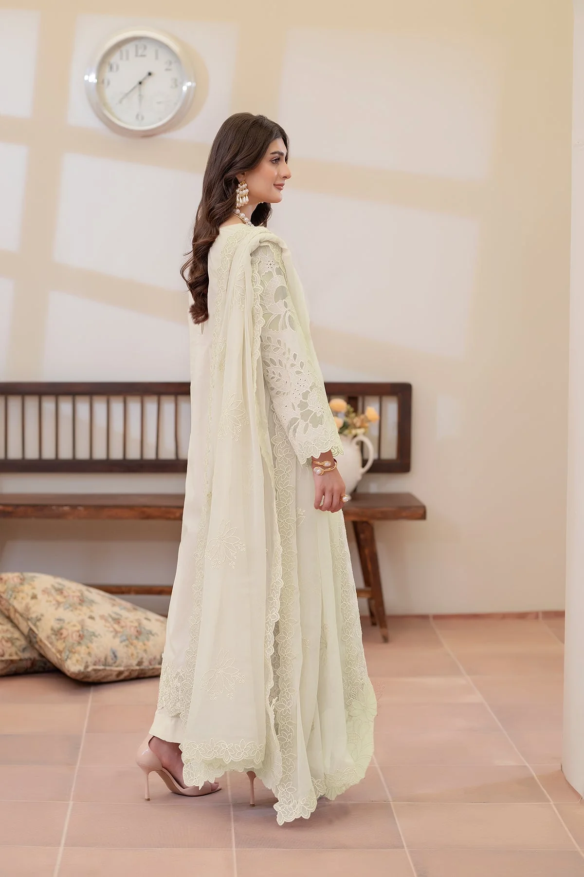 Tehwar By Imrozia Serene Stitched 3 Piece Formals Suit-IP-134 Zareha (Off White) - Image 2