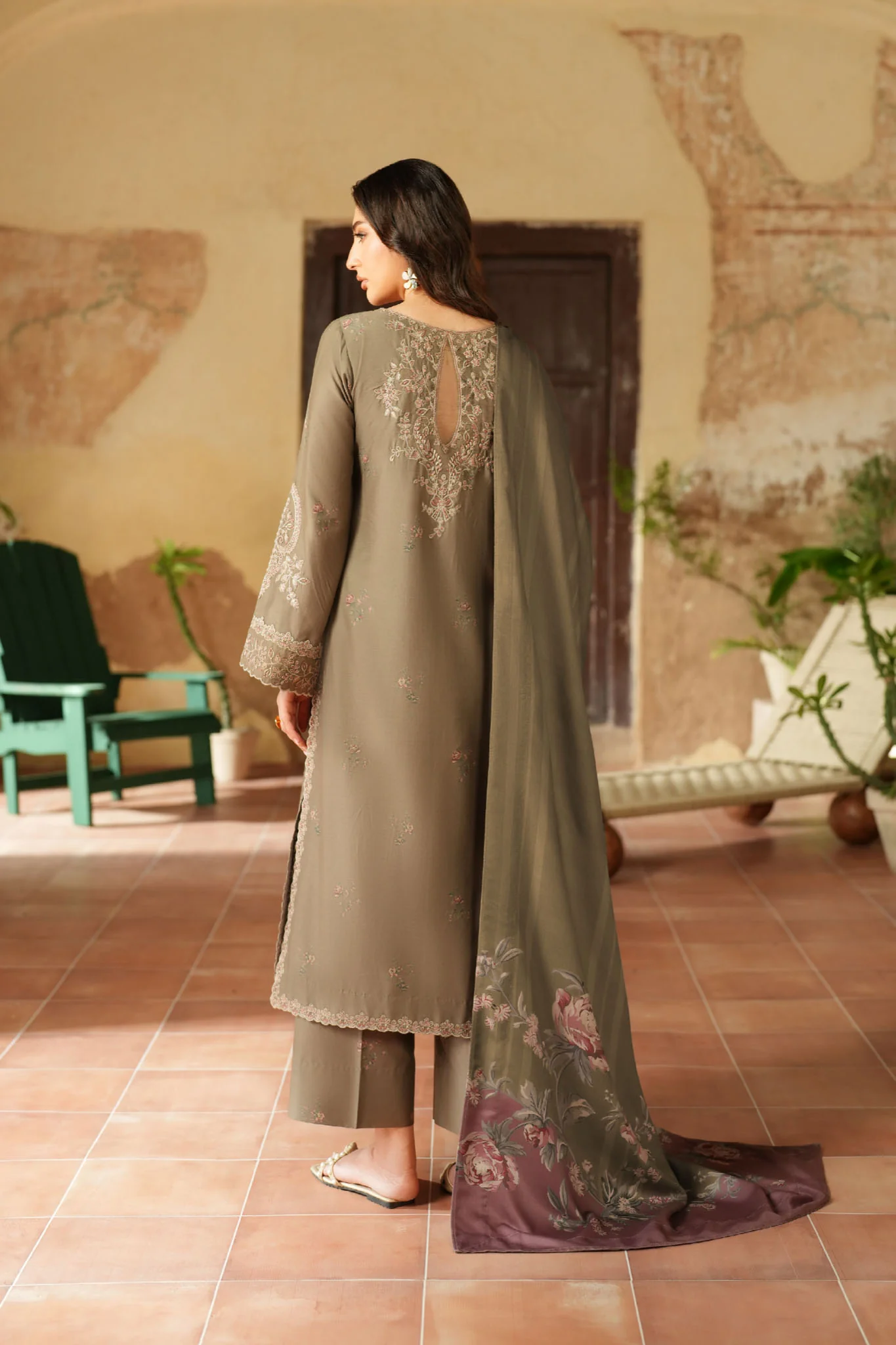 Iznik Unstitched 3 Piece Pre Fall Linen Suit-IPF-02 - Image 3