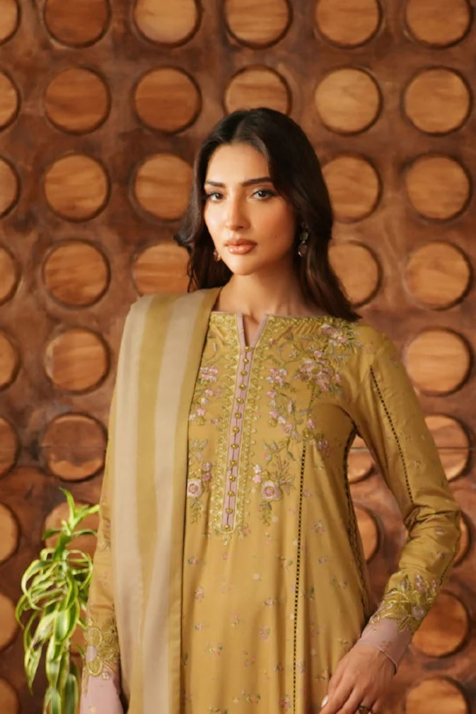 Iznik Unstitched 3 Piece Pre Fall Linen Suit-IPF-04 - Image 2