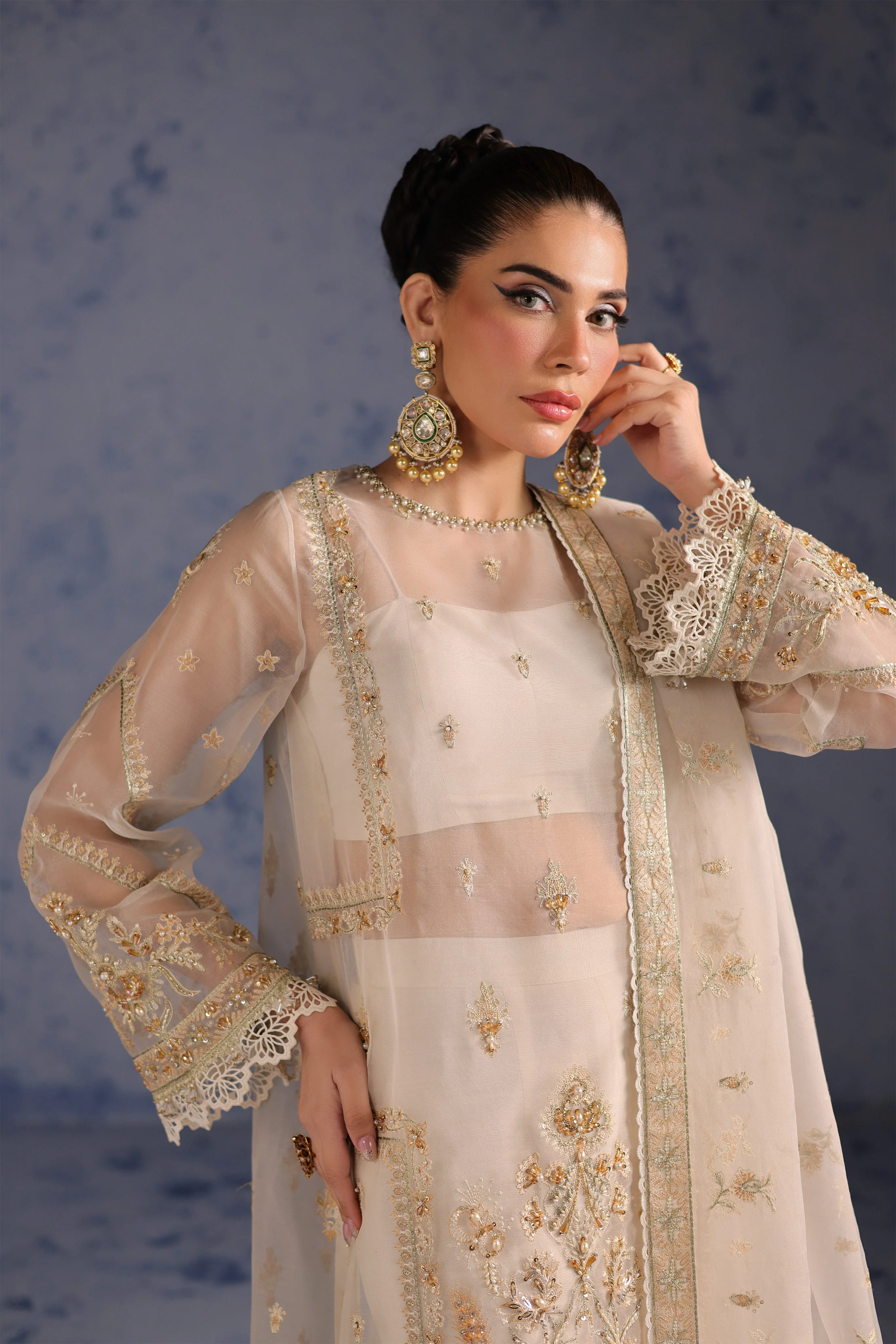 Amoris By Imran Ramzan Unstitched 3 Piece Luxury Formals Suit-Couronne de Perles - Image 4