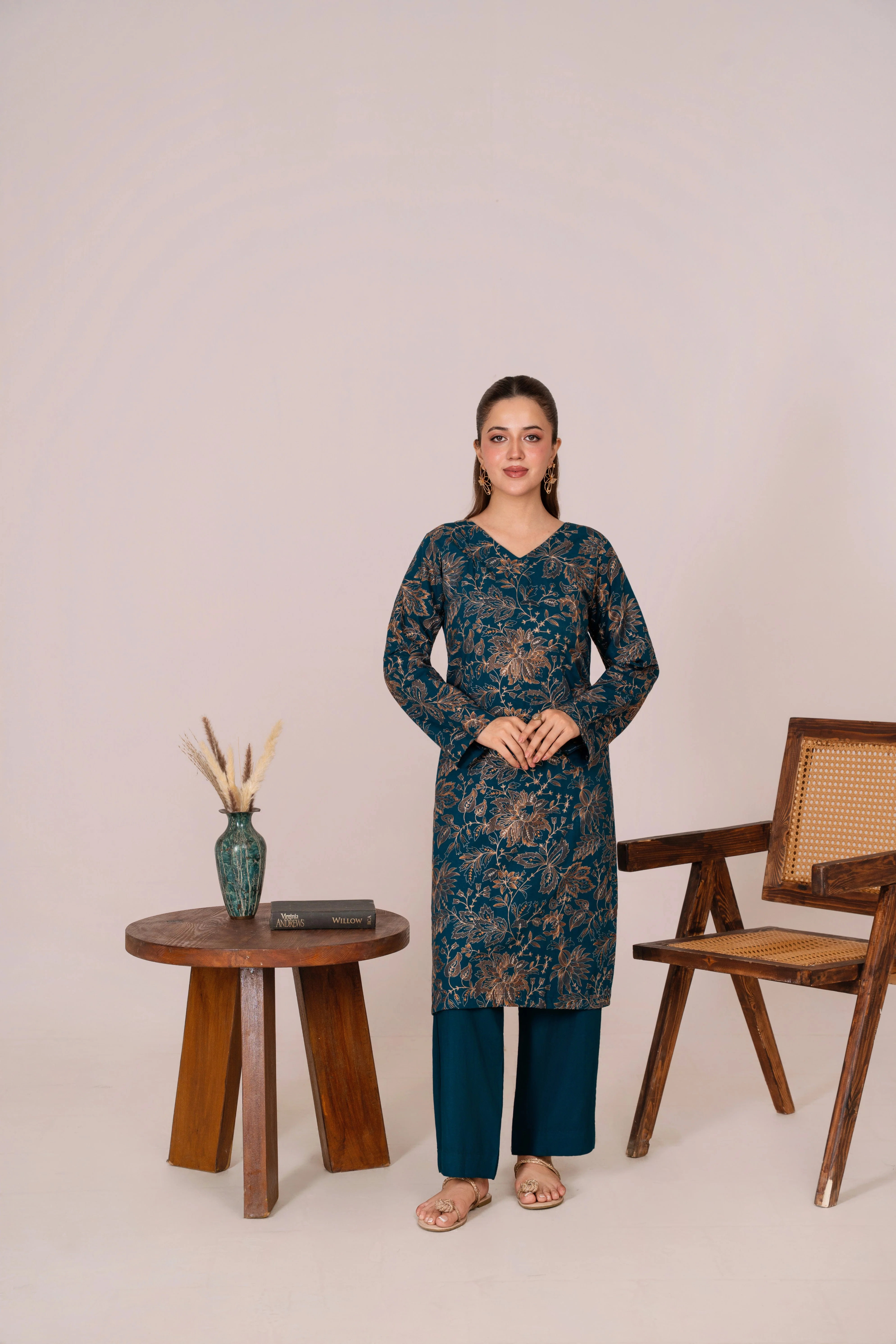 Feathers Unstitched Winter Arrivals Suit-ISLYN-FT601