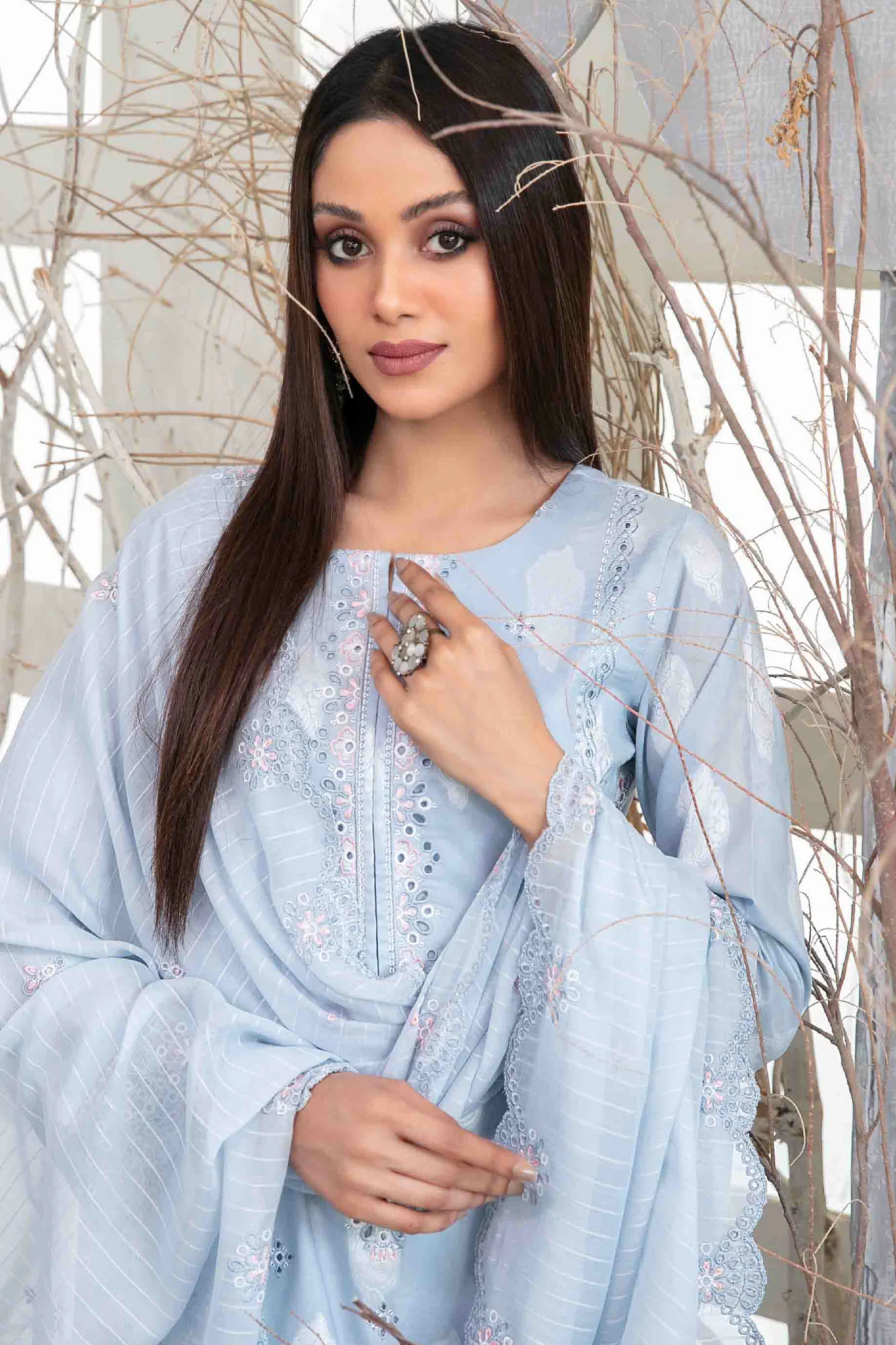 Izara By Tawakkal Unstitched 3 Piece Emb Lawn Collection-D-1093 - Image 2