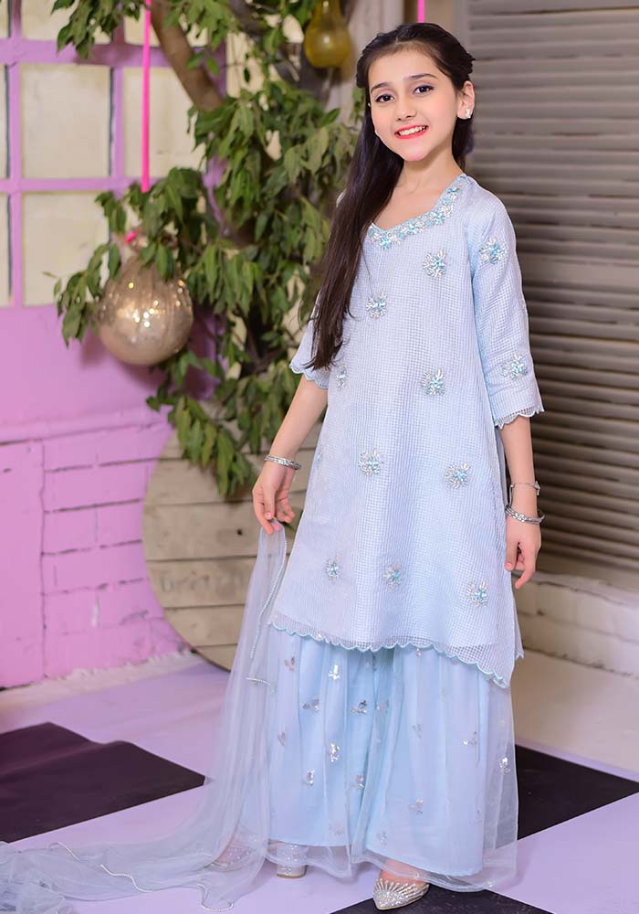 Ochre Clothing Jacquard Embroidered 3 Pc Suit - Image 3