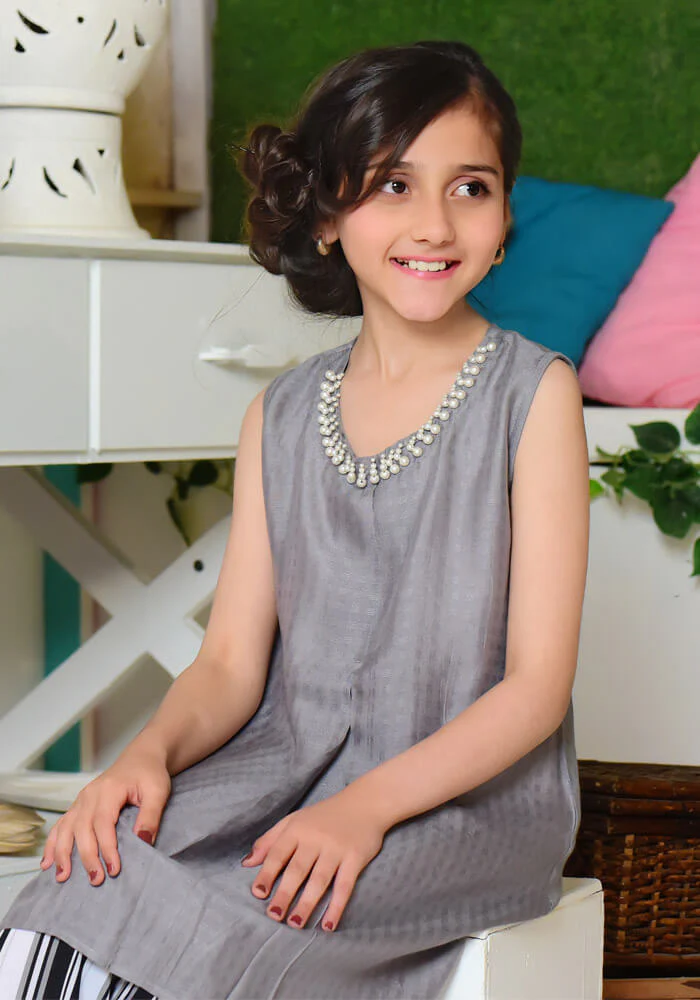 Ochre Clothing Jacquard Hand Work 2 Pc Suit - Image 2