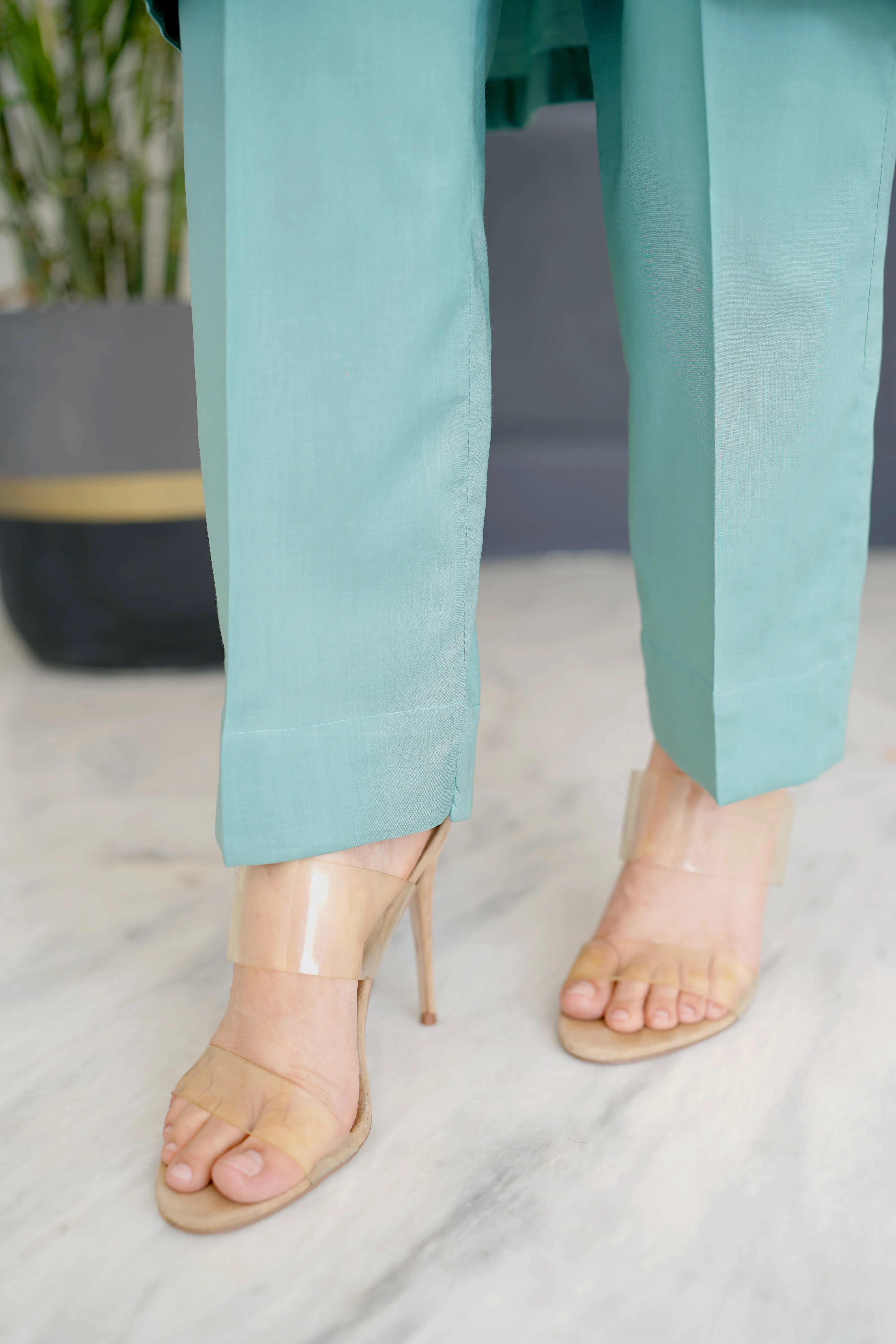 Amal Stitched Co Ords Basics Collection-Jade - Image 6