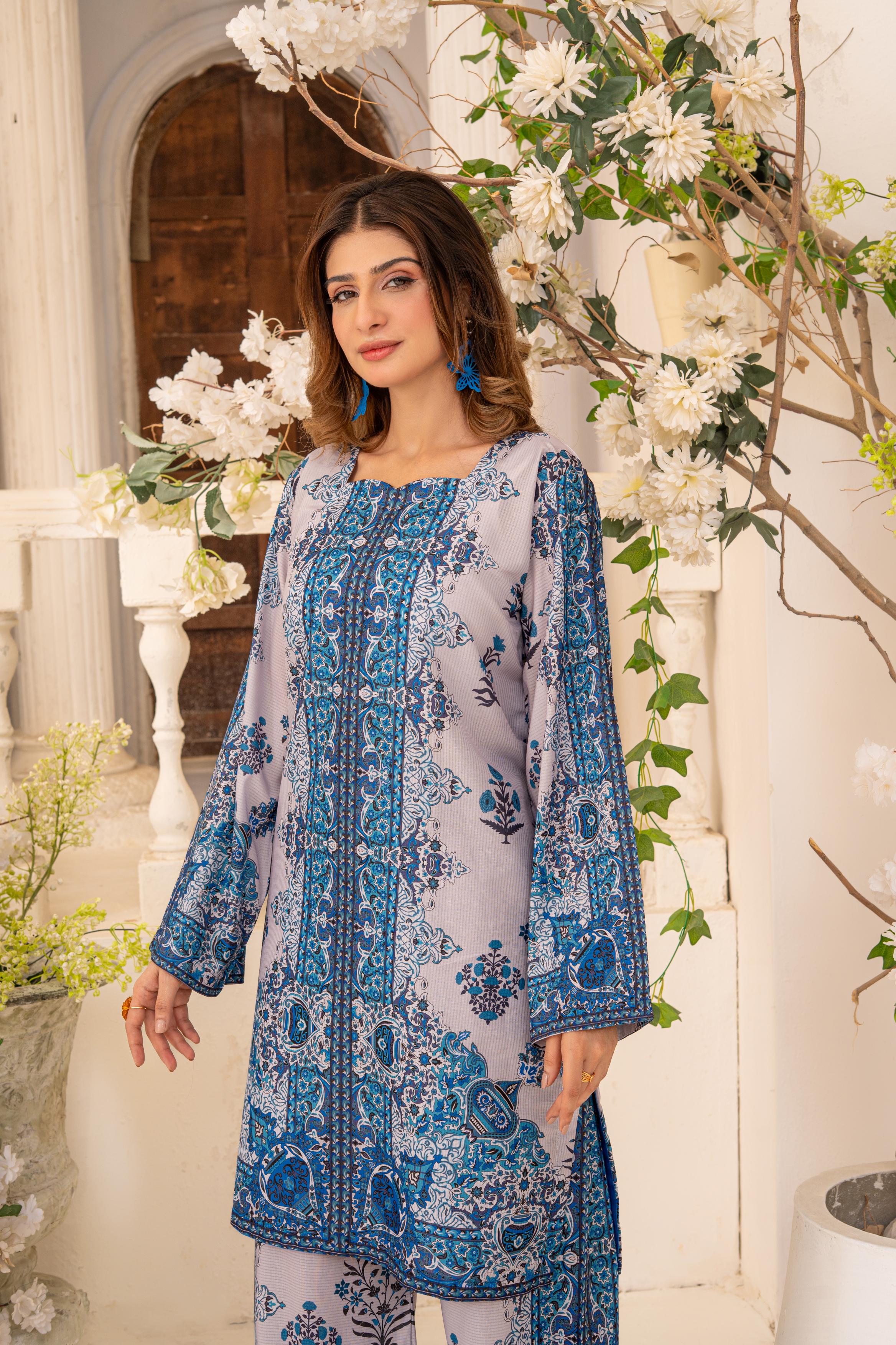 Zar E Gul By Abeera Stitched 2 Piece Poly Lawn Suit-ZG-07 - Image 6