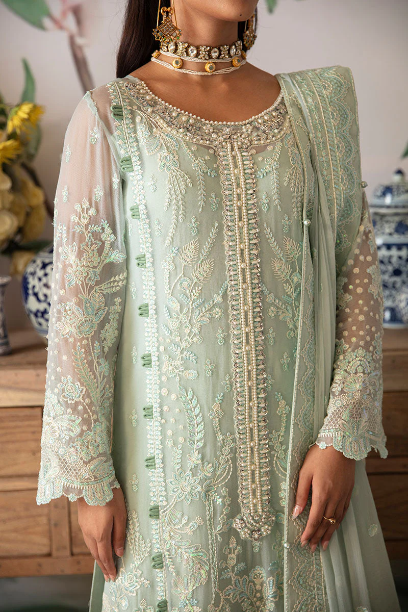 Gulaal Unstitched 3 Piece Emb Chiffon Suit-Jade-GL-EC-24V2-02 - Image 3