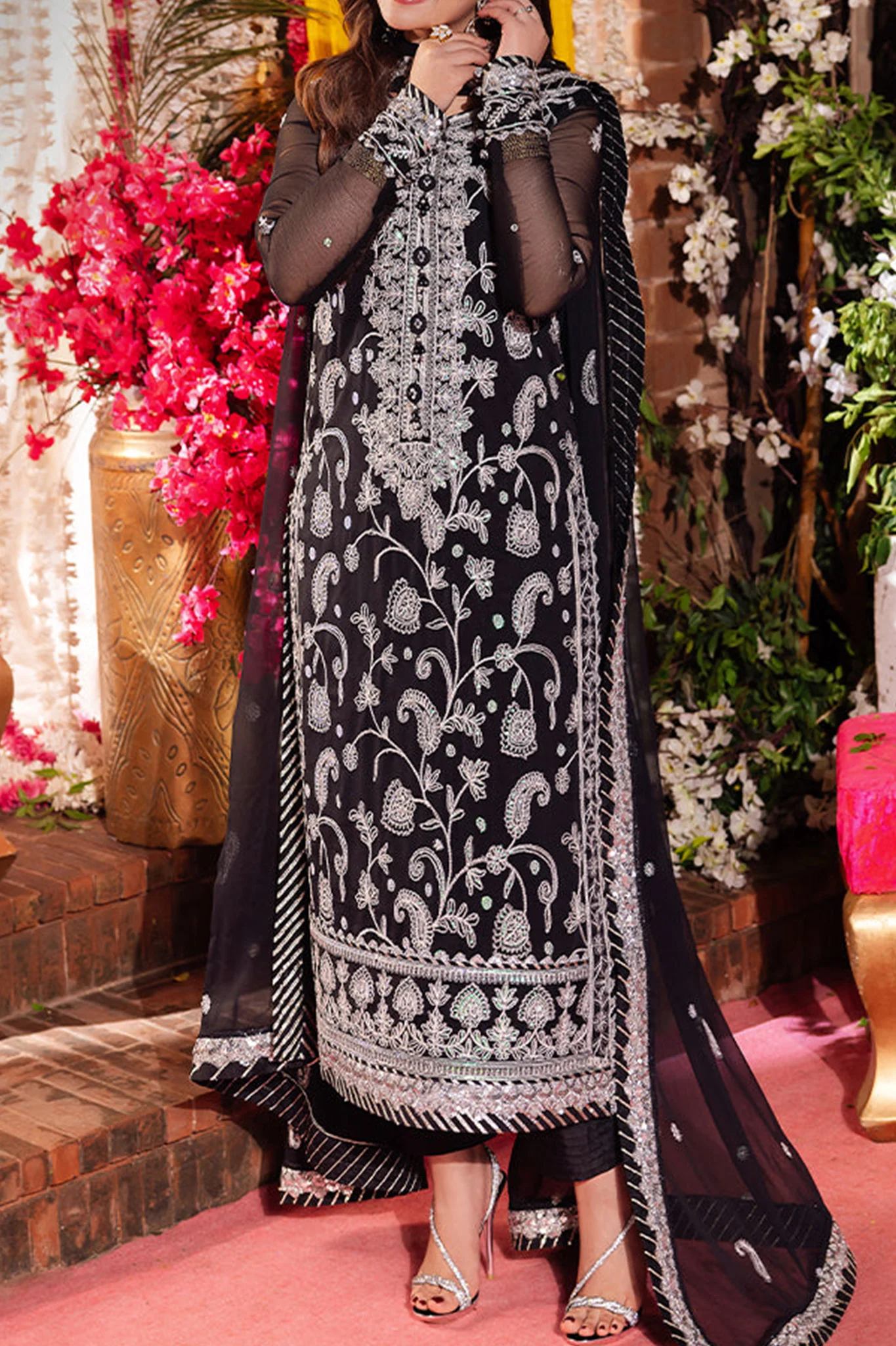 Jag Mag By Asim Jofa Unstitched 3 Piece Festive Formals Suit-AJMJ-01 - Image 5