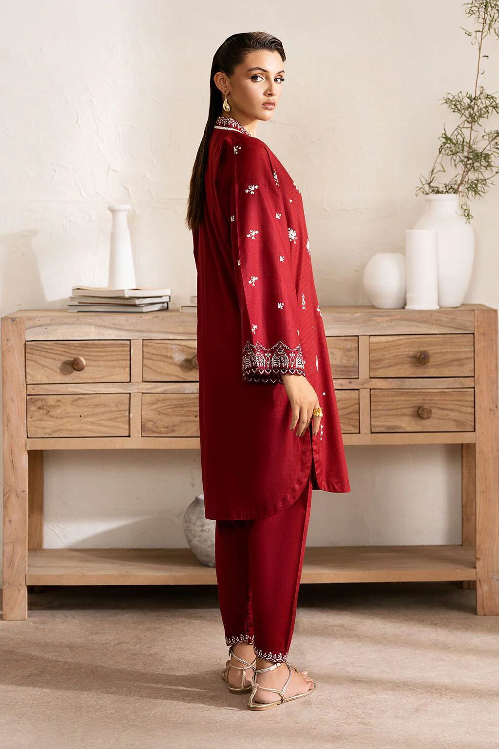 Zarposh Unstitched 2 Piece Emb Cotton Collection-Jasper - Image 2