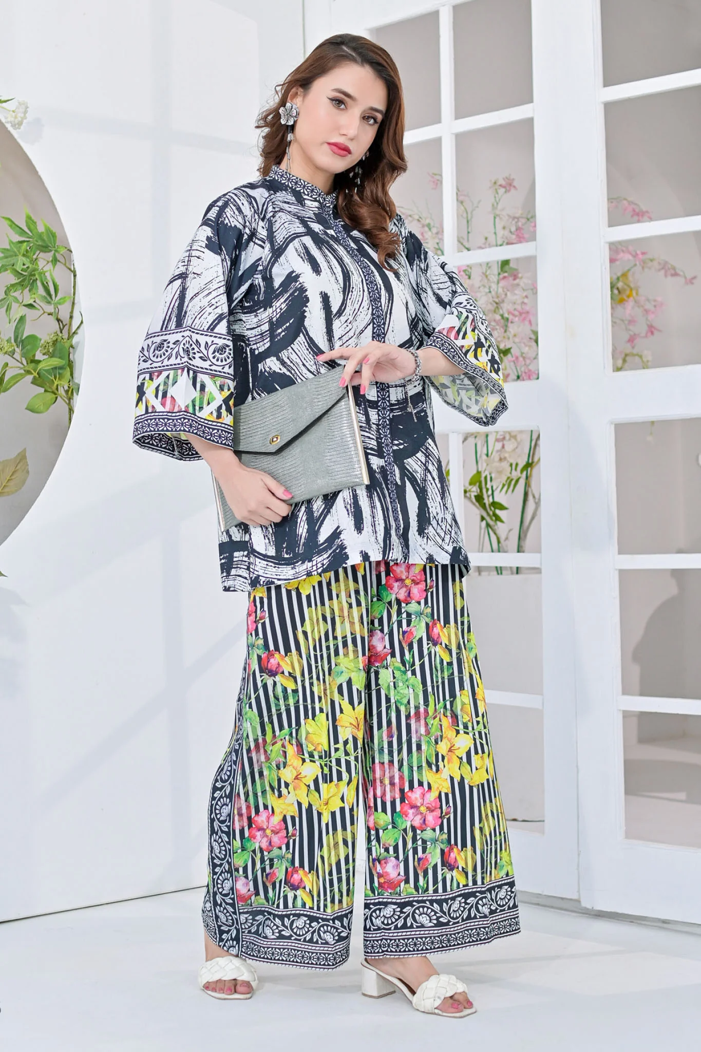 Jogi By Noorma Kaamal Unstitched 2 Piece Printed Raw Silk Suit-NK-RSP-05