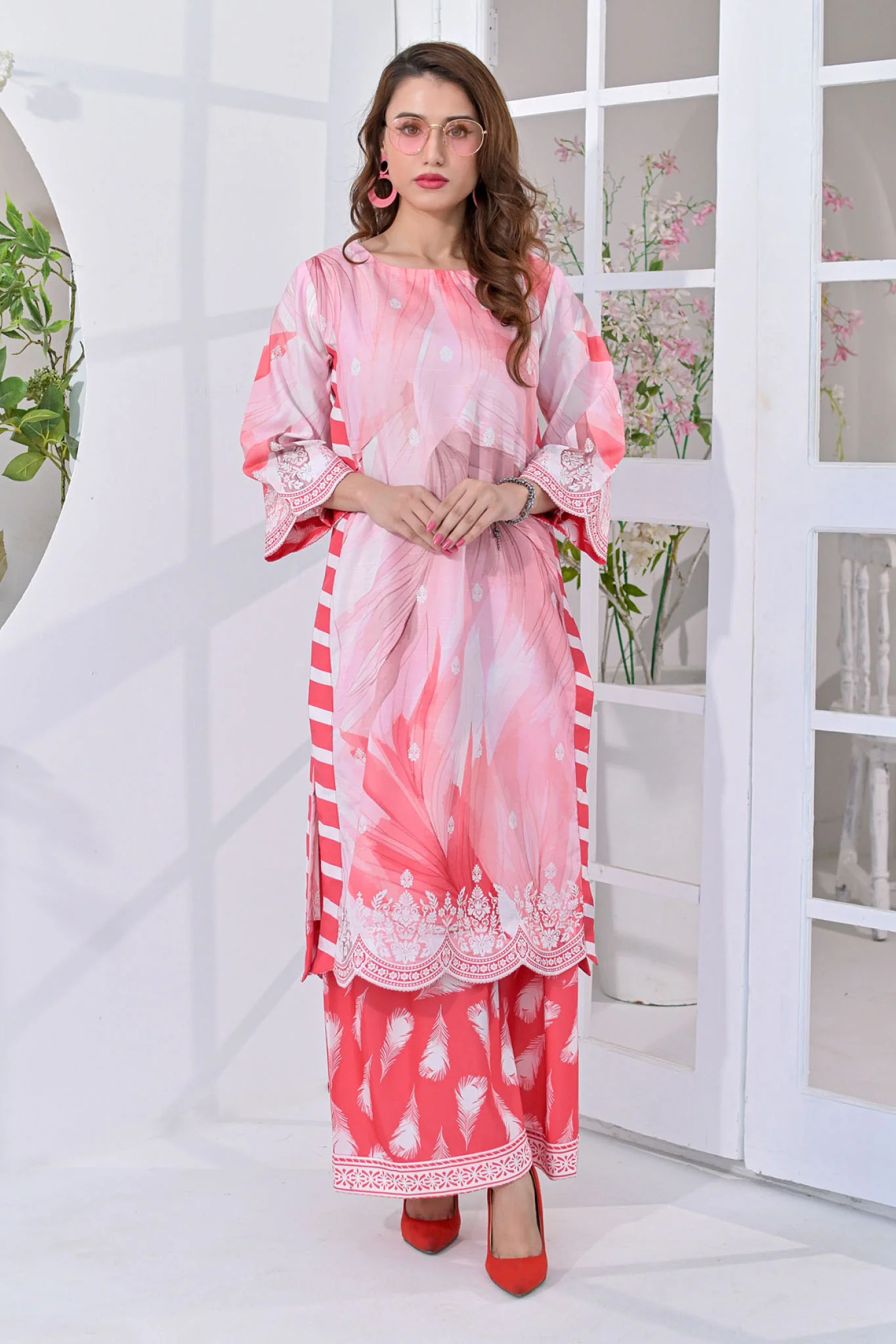 Jogi By Noorma Kaamal Unstitched 2 Piece Printed Raw Silk Suit-NK-RSP-07