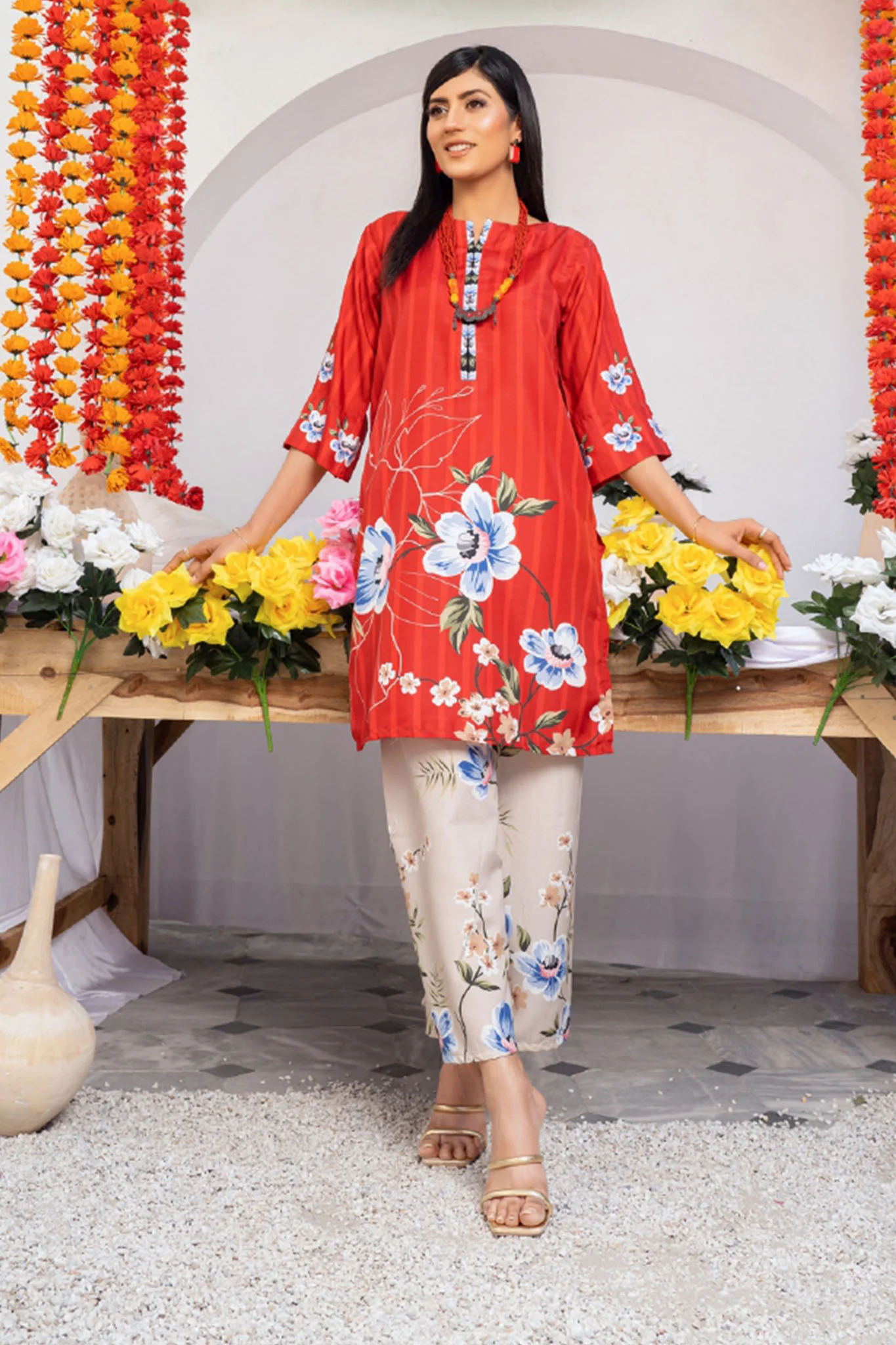 Jogi Pretty Pret By Noorma Kaamal Stitched 2 Piece Lawn Vol-04 Collection-NK-JP-04 - Image 5