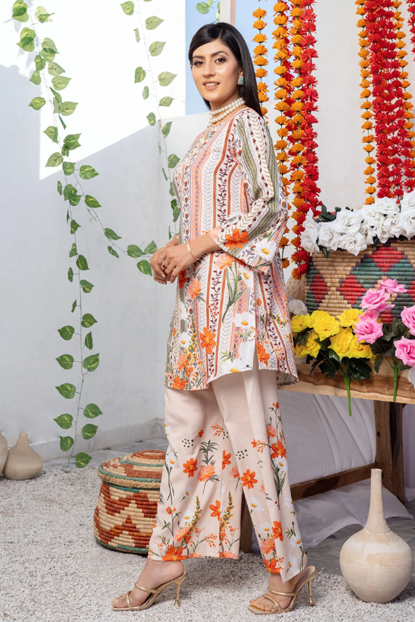 Jogi Pretty Pret By Noorma Kaamal Stitched 2 Piece Lawn Vol-04 Collection-NK-JP-06 - Image 3